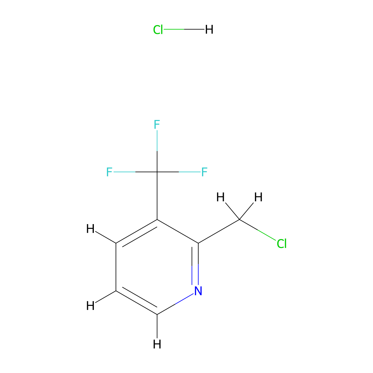 2-(Chloromethyl)-3-(trifluoromethyl)pyridine hydrochloride molecular structure, CAS 864264-98-2