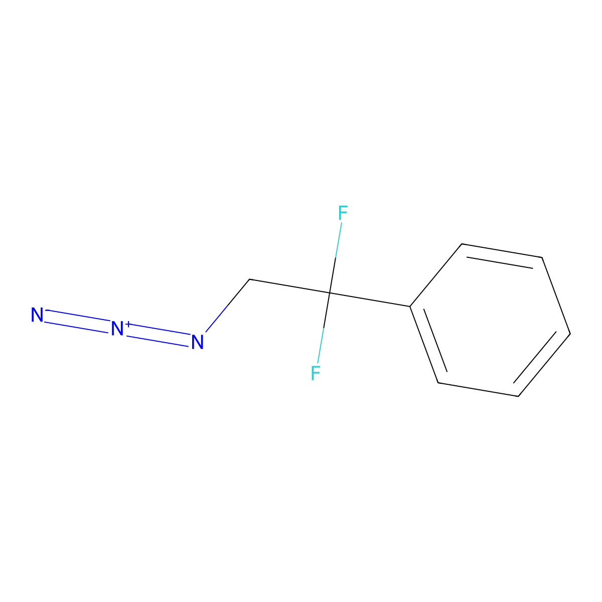 (2-Azido-1,1-difluoroethyl)benzene molecular structure, CAS 864265-75-8