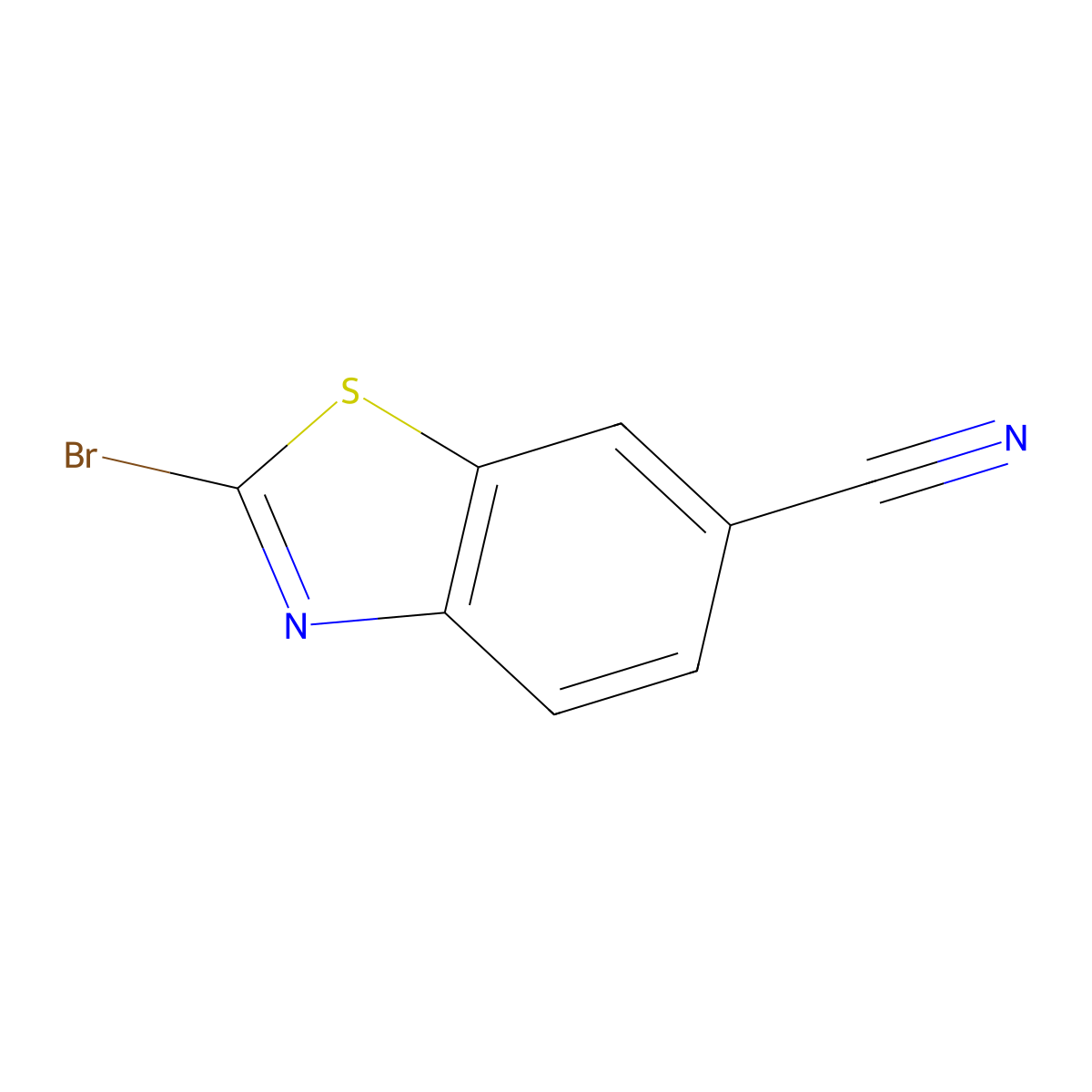 2-Bromobenzo[d]thiazole-6-carbonitrile molecular structure, CAS 864265-77-0