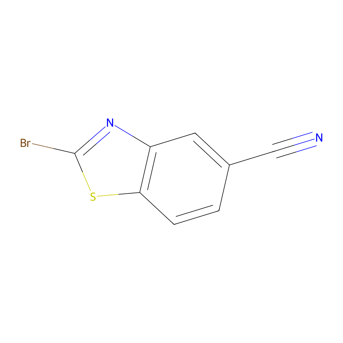 2-Bromobenzo[d]thiazole-5-carbonitrile molecular structure, CAS 864265-83-8