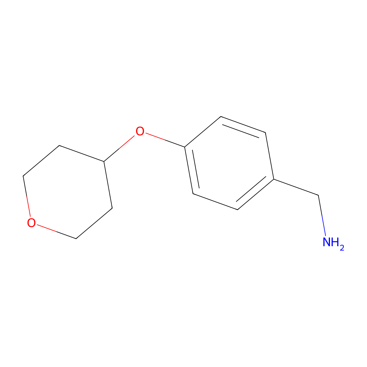 [4-(Tetrahydropyran-4-yloxy)phenyl]methylamine molecular structure, CAS 864266-61-5