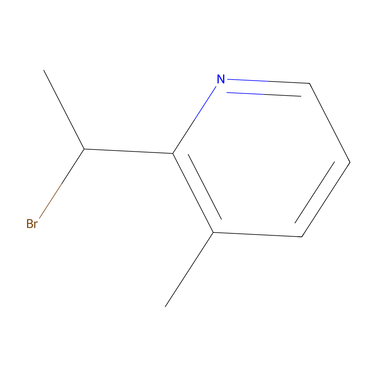 2-(1-Bromoethyl)-3-methylpyridine molecular structure, CAS 864268-33-7
