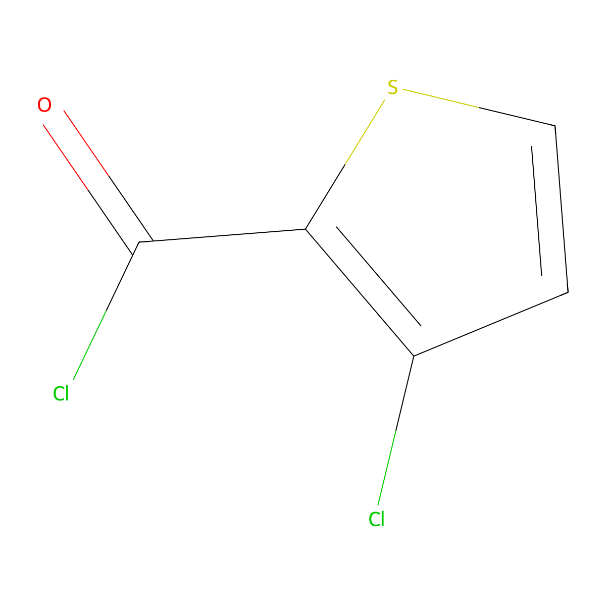 3-Chlorothiophene-2-carbonyl chloride molecular structure, CAS 86427-02-3