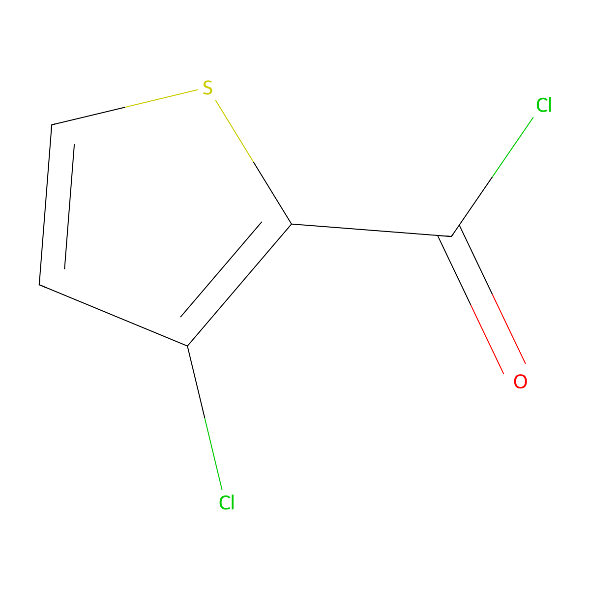 3-Chlorothiophene-2-carbonyl chloride molecular structure, CAS 86427-02-3