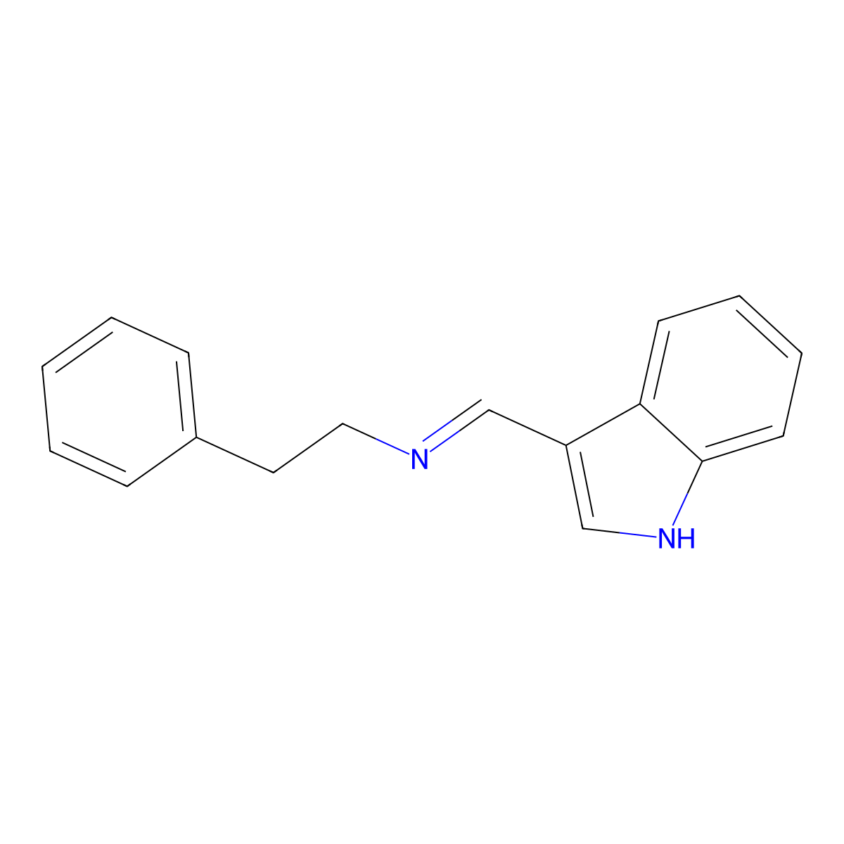 (E)-1-(1H-Indol-3-YL)-N-phenethylmethanimine molecular structure, CAS 86427-30-7