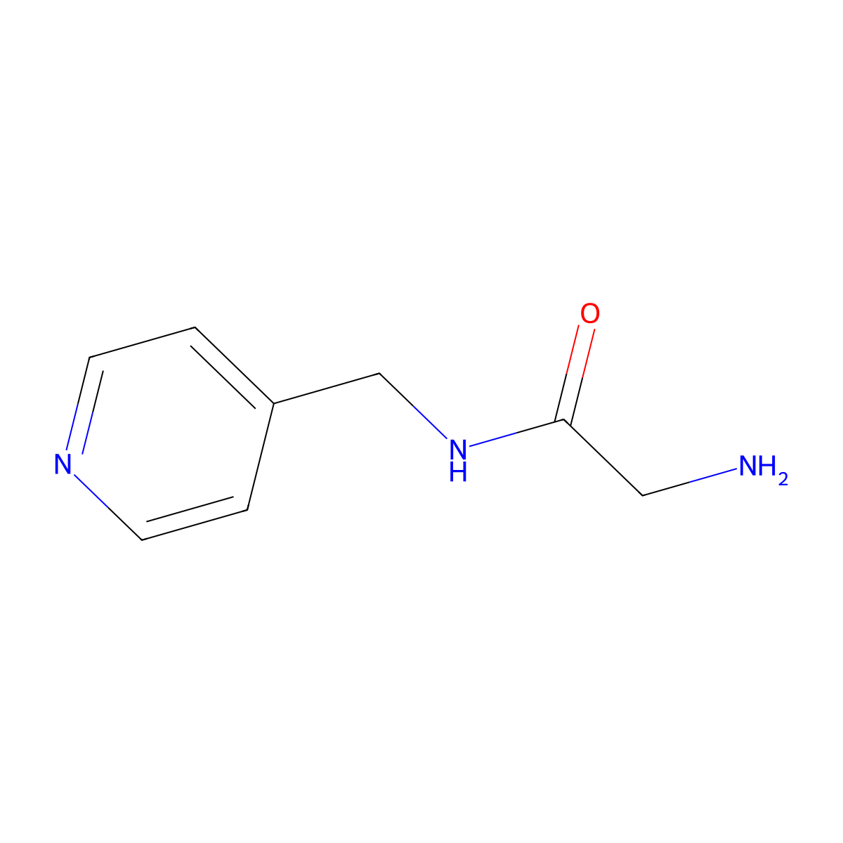 2-Amino-N-(pyridin-4-ylmethyl)acetamide molecular structure, CAS 864273-25-6
