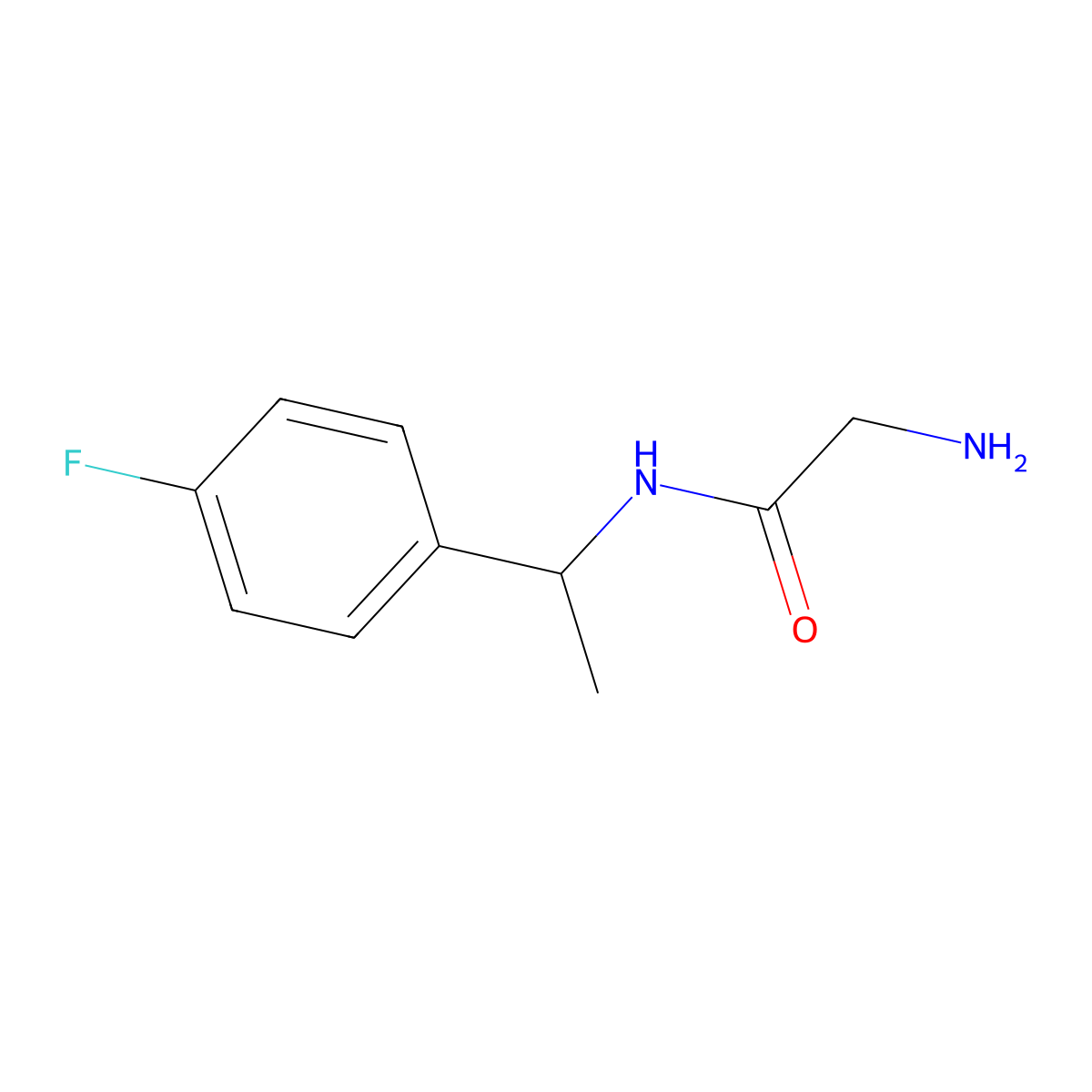 2-Amino-N-[1-(4-fluoro-phenyl)-ethyl]-acetamide molecular structure, CAS 864273-34-7