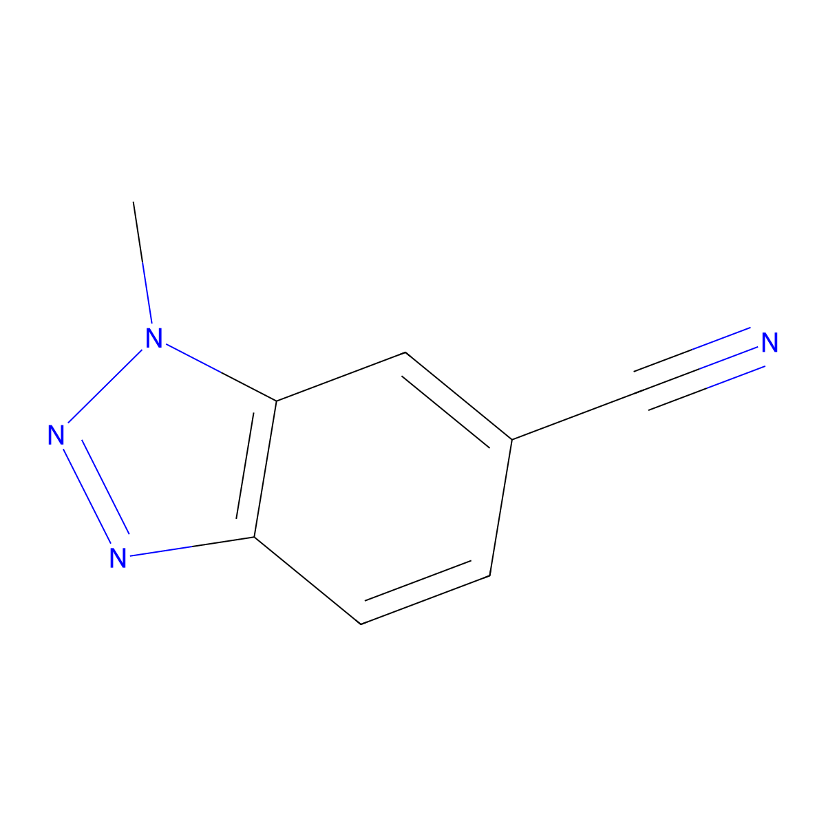 1-Methyl-1H-benzo[d][1,2,3]triazole-6-carbonitrile molecular structure, CAS 864274-02-2
