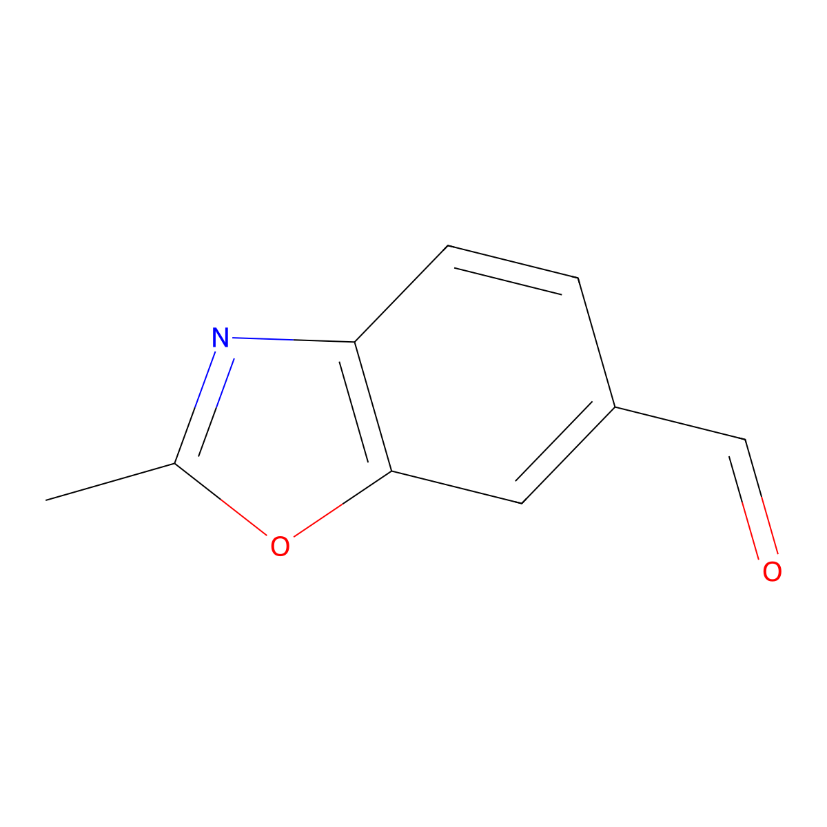 2-Methyl-1,3-benzoxazole-6-carbaldehyde molecular structure, CAS 864274-04-4