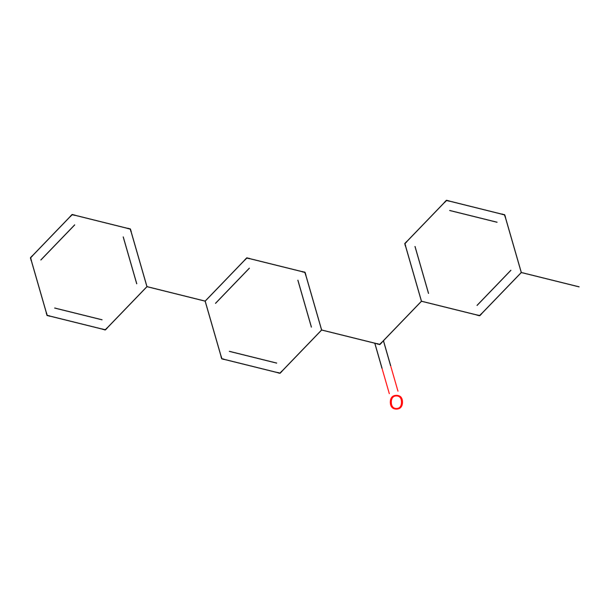 Biphenyl-4-yl(3-methylphenyl)methanone molecular structure, CAS 86428-83-3