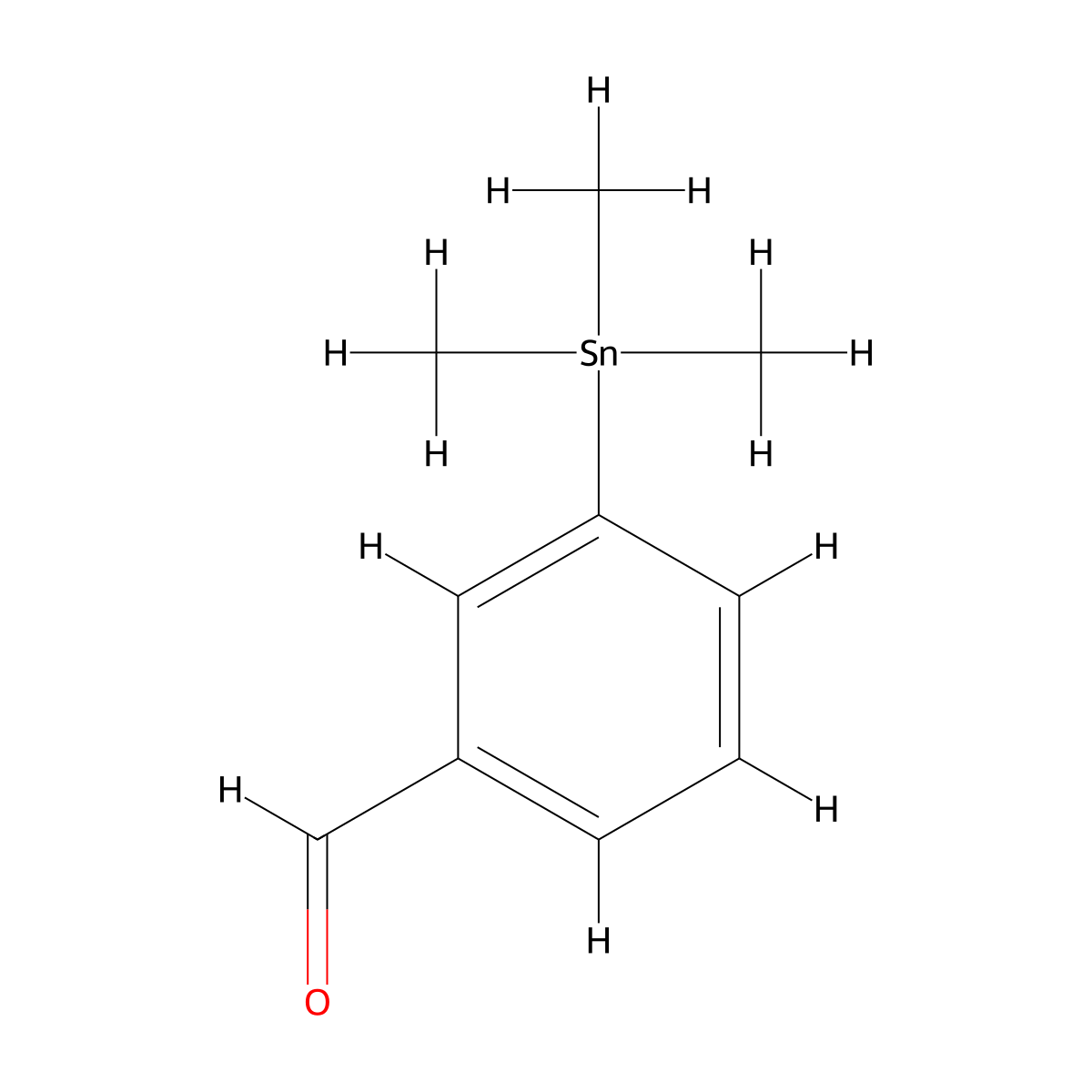 3-(Trimethylstannyl)benzaldehyde molecular structure, CAS 864281-67-4