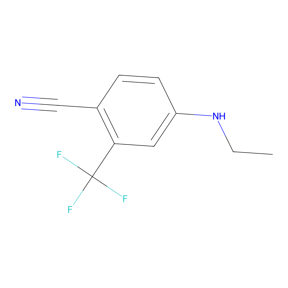 4-(Ethylamino)-2-(trifluoromethyl)benzonitrile molecular structure, CAS 864285-96-1