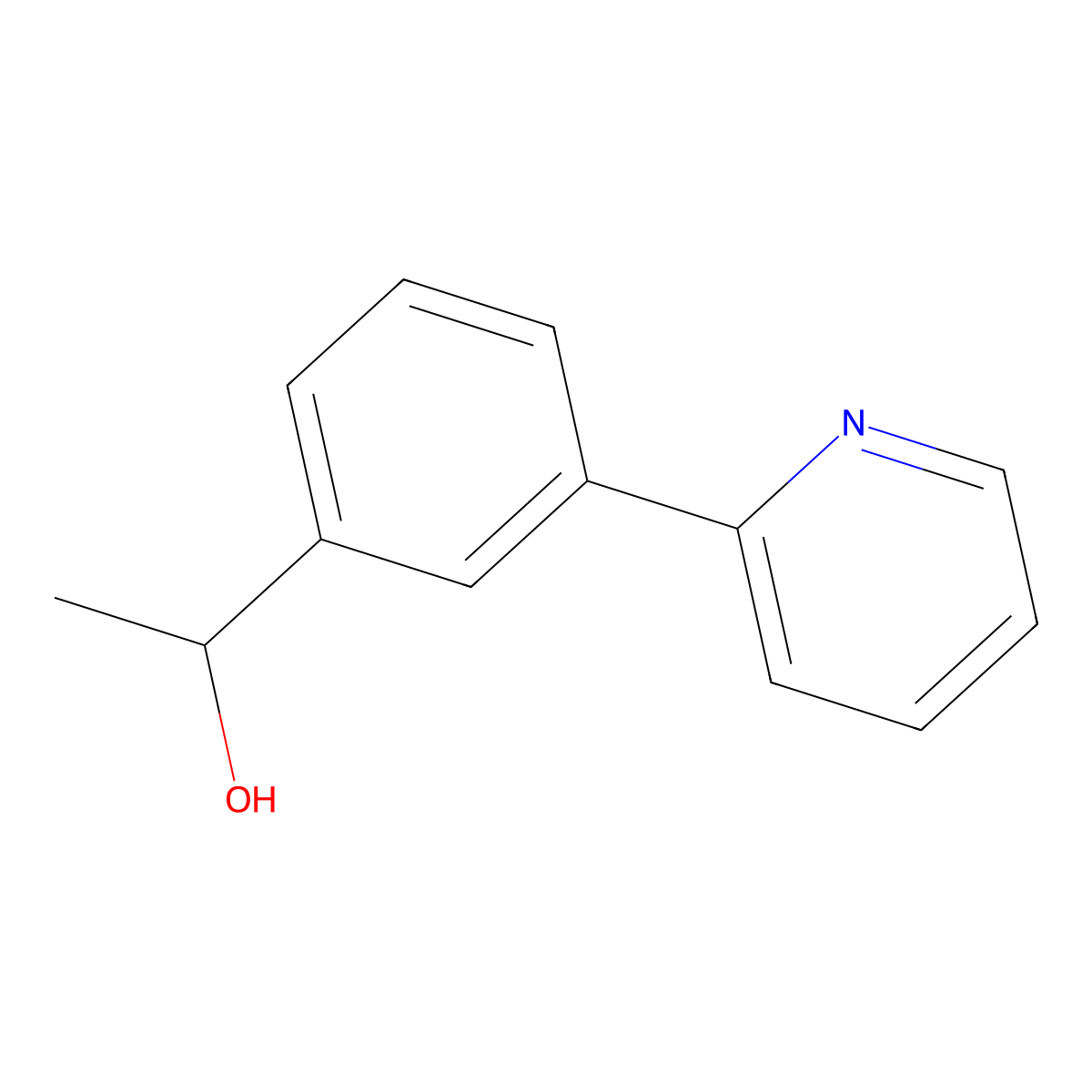 |A-Methyl-3-(2-pyridinyl)benzenemethanol molecular structure, CAS 864286-91-9