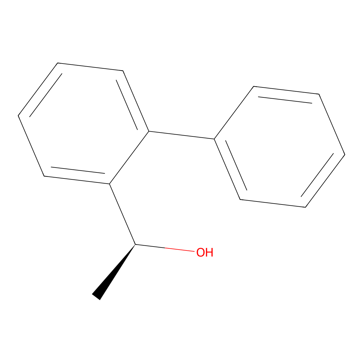 (1S)-1-(2-phenylphenyl)ethan-1-ol molecular structure, CAS 864287-26-3