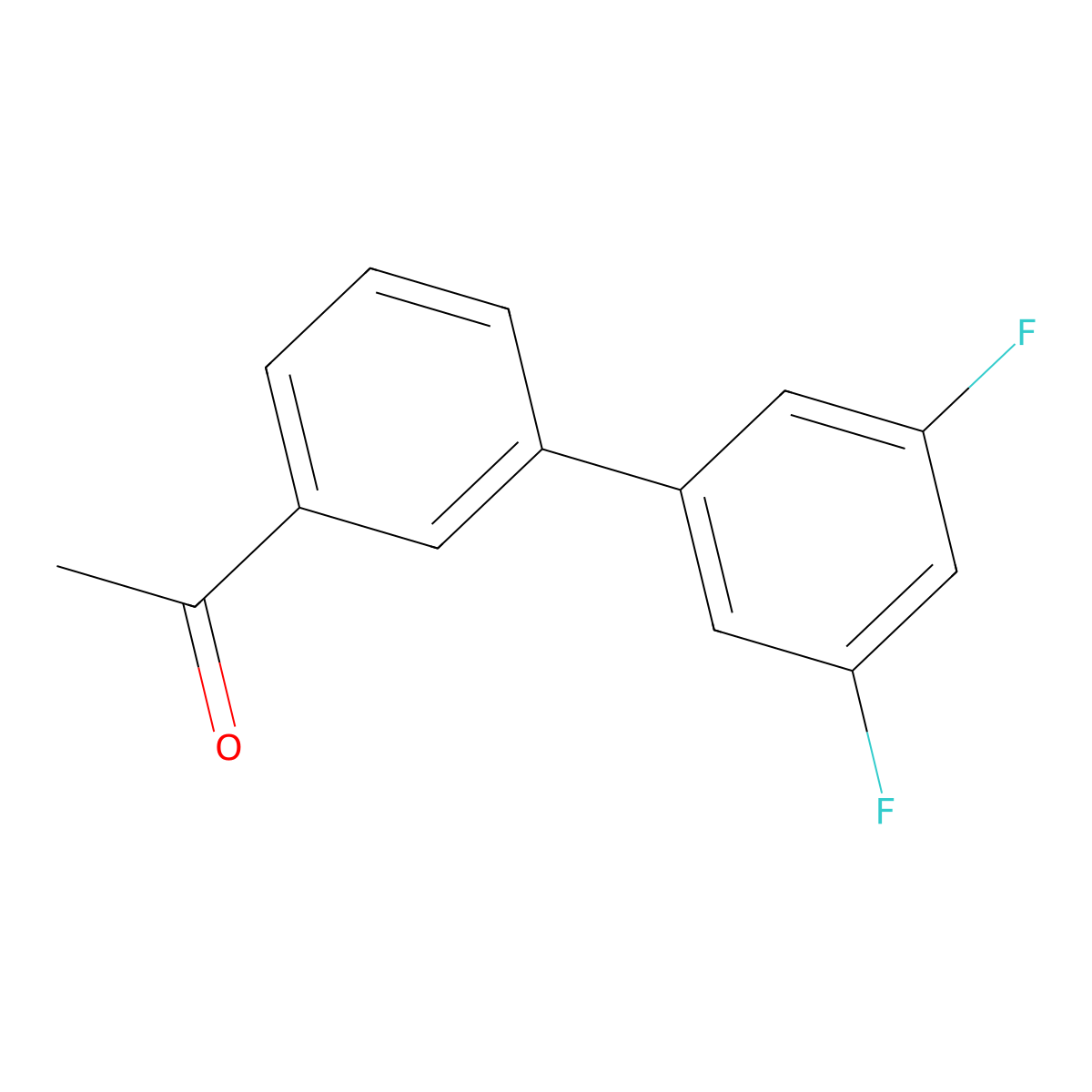 1-(3',5'-Difluoro[1,1'-biphenyl]-3-yl)ethanone molecular structure, CAS 864287-81-0