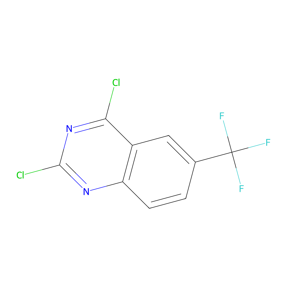 2,4-Dichloro-6-(trifluoromethyl)quinazoline molecular structure, CAS 864291-30-5