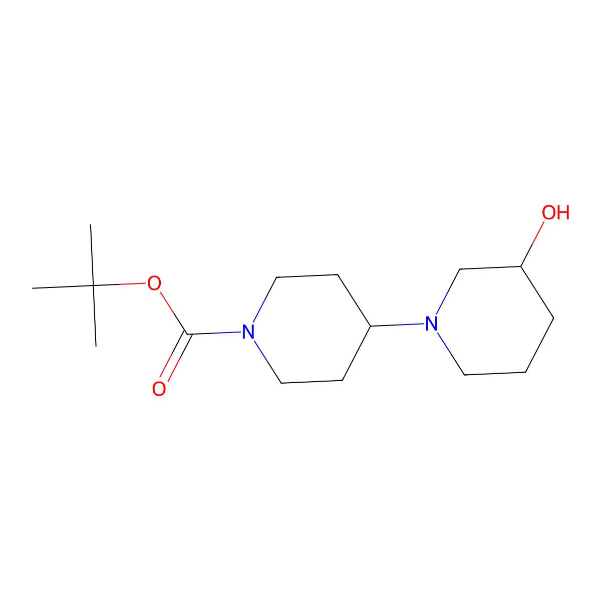 1'-Boc-[1,4']bipiperidinyl-3-ol molecular structure, CAS 864291-87-2