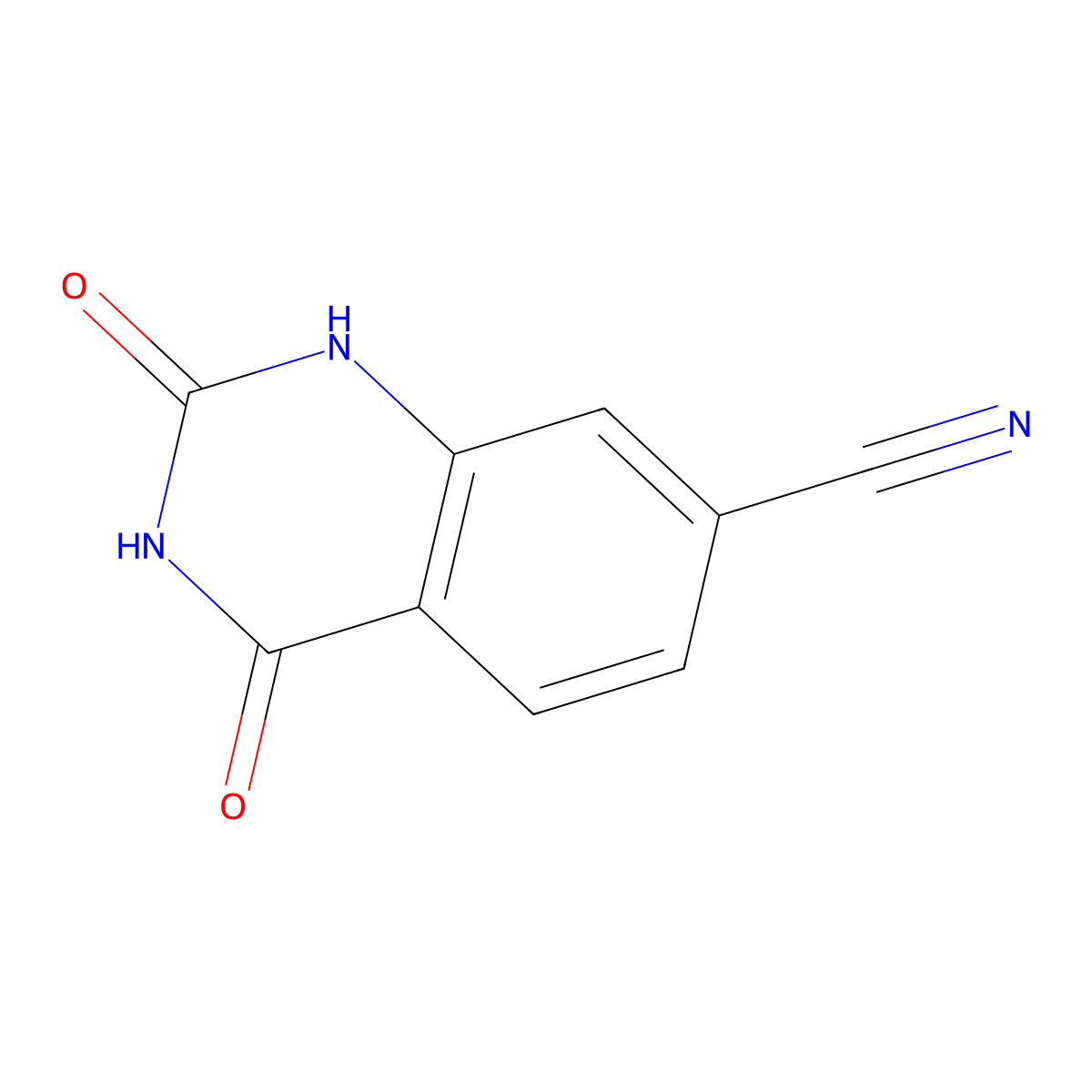 2,4-Dioxo-1,2,3,4-tetrahydroquinazoline-7-carbonitrile molecular structure, CAS 864292-20-6