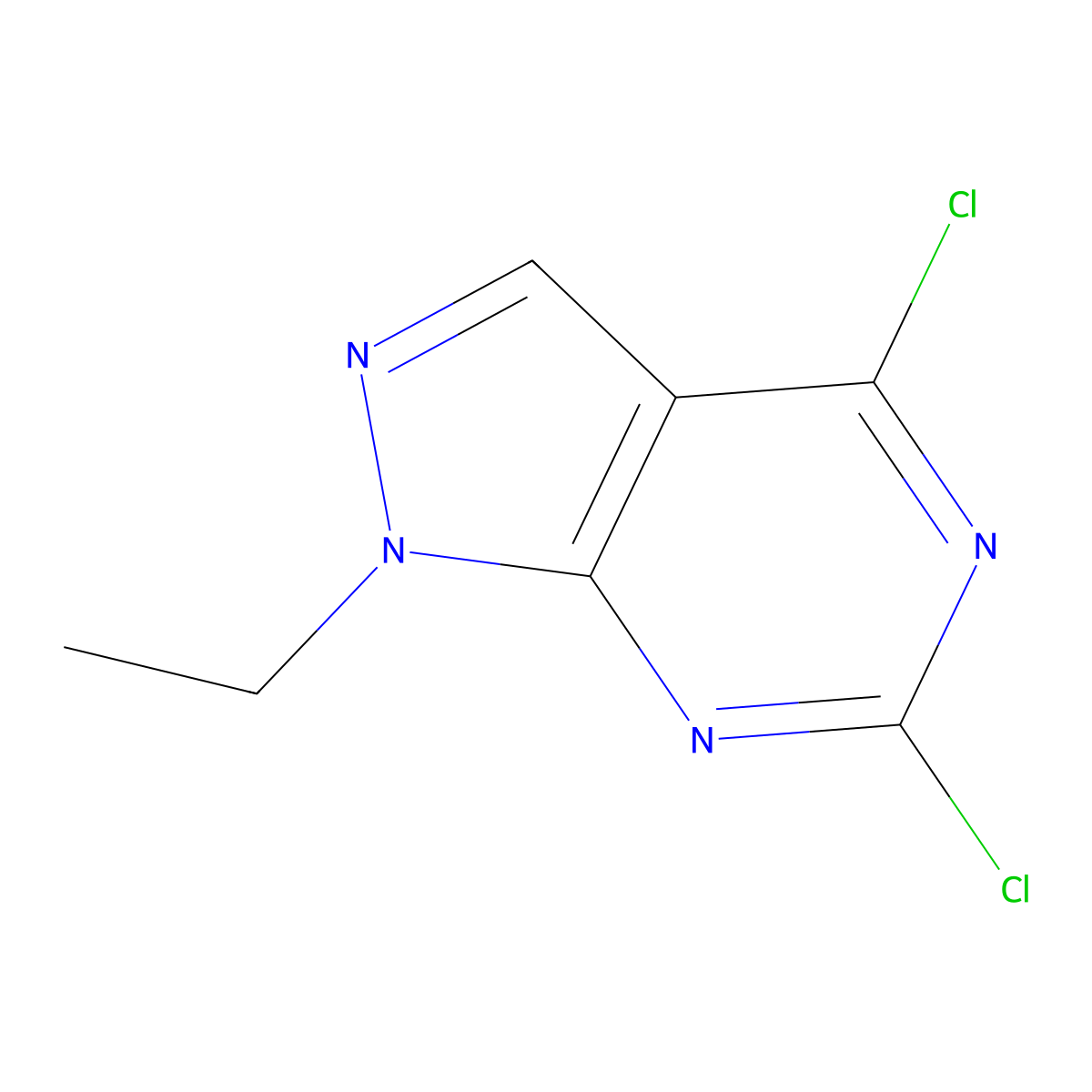 4,6-Dichloro-1-ethyl-1H-pyrazolo[3,4-d]pyrimidine molecular structure, CAS 864292-48-8