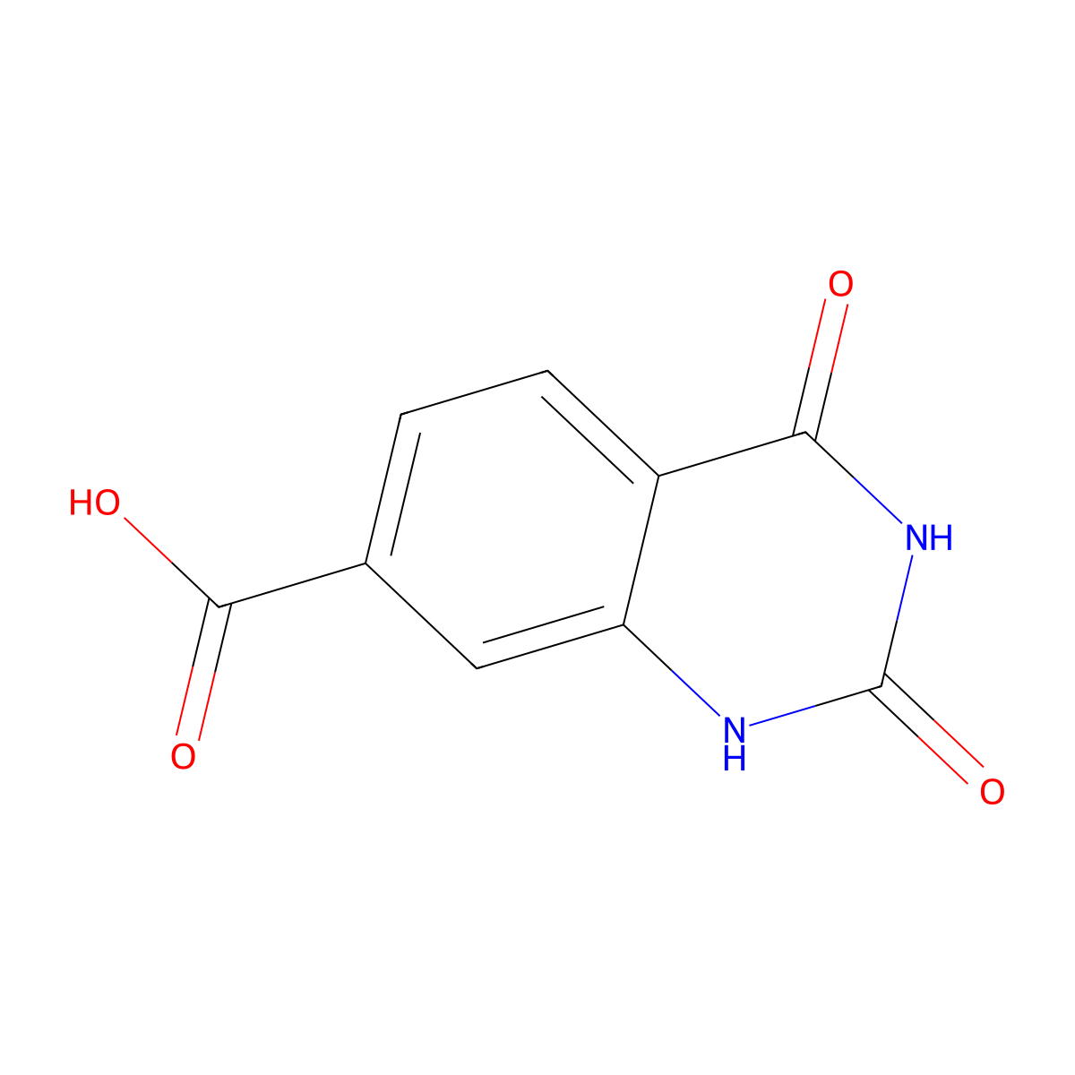 2,4-Dihydroxyquinazoline-7-carboxylic acid molecular structure, CAS 864293-00-5