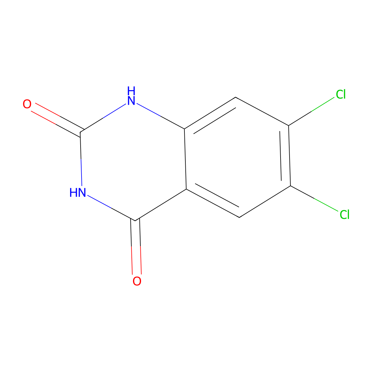 6,7-Dichloroquinazoline-2,4(1H,3H)-dione molecular structure, CAS 864293-02-7