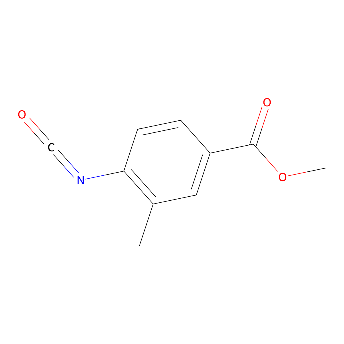 Methyl 4-isocyanato-3-methylbenzoate molecular structure, CAS 864296-43-5