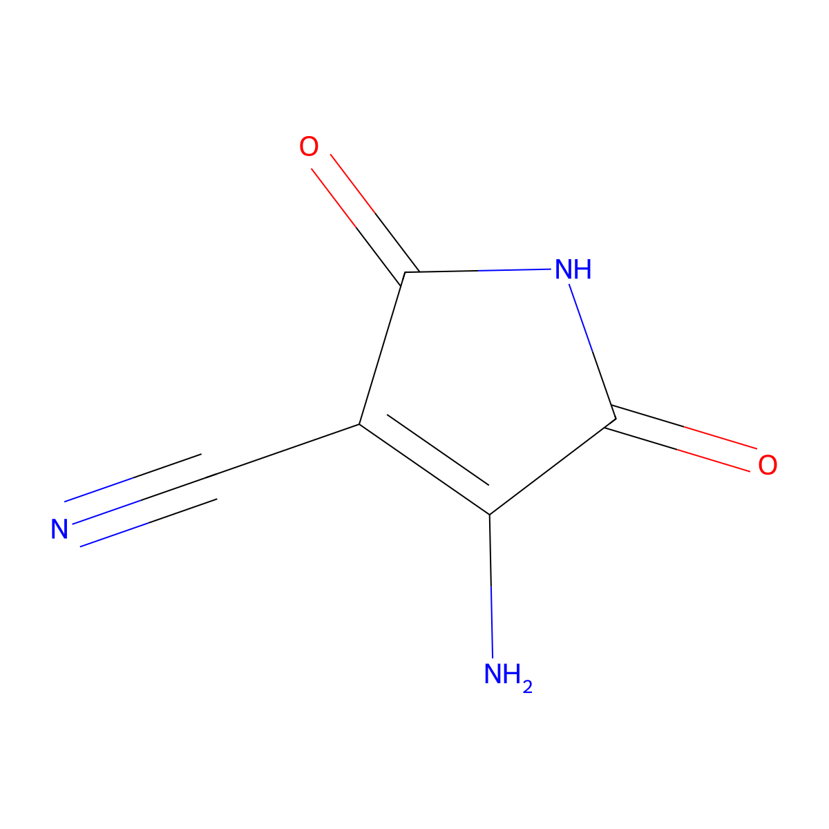 4-amino-2,5-dioxo-2,5-dihydro-1H-pyrrole-3-carbonitrile molecular structure, CAS 86431-80-3