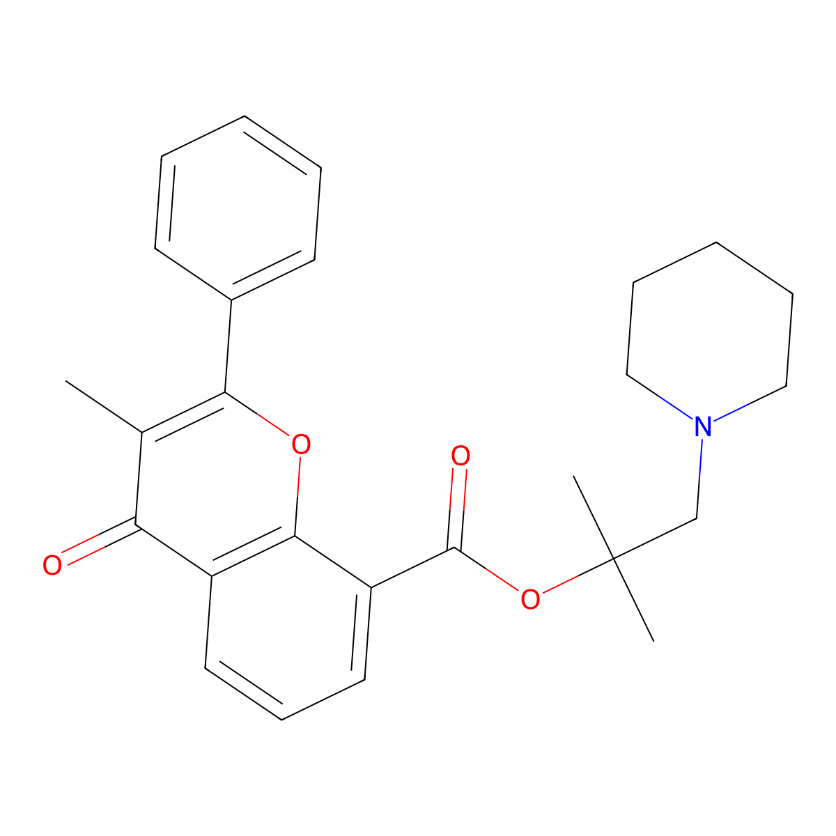Terflavoxate molecular structure, CAS 86433-40-1