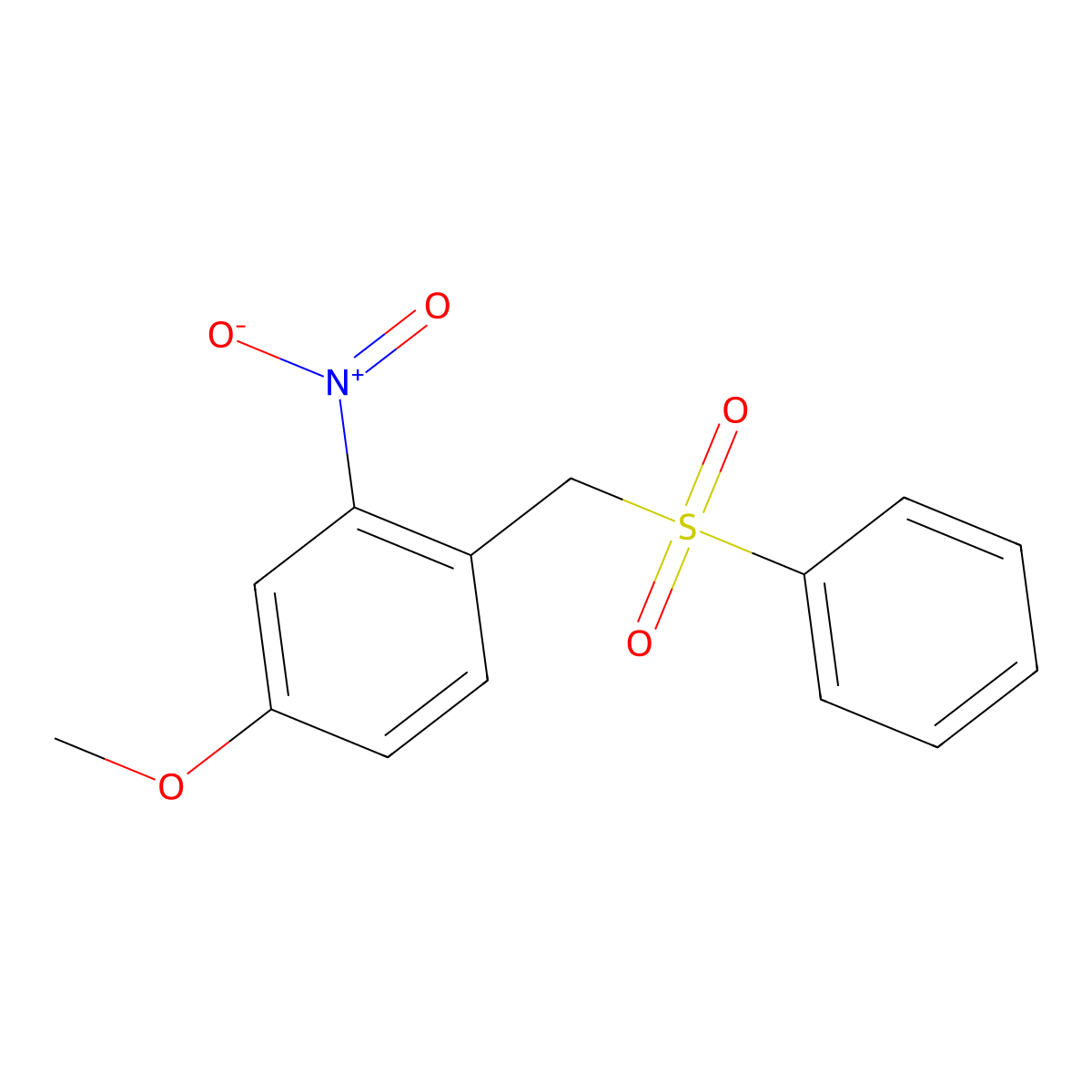 1-[(Benzenesulfonyl)methyl]-4-methoxy-2-nitrobenzene molecular structure, CAS 86434-31-3