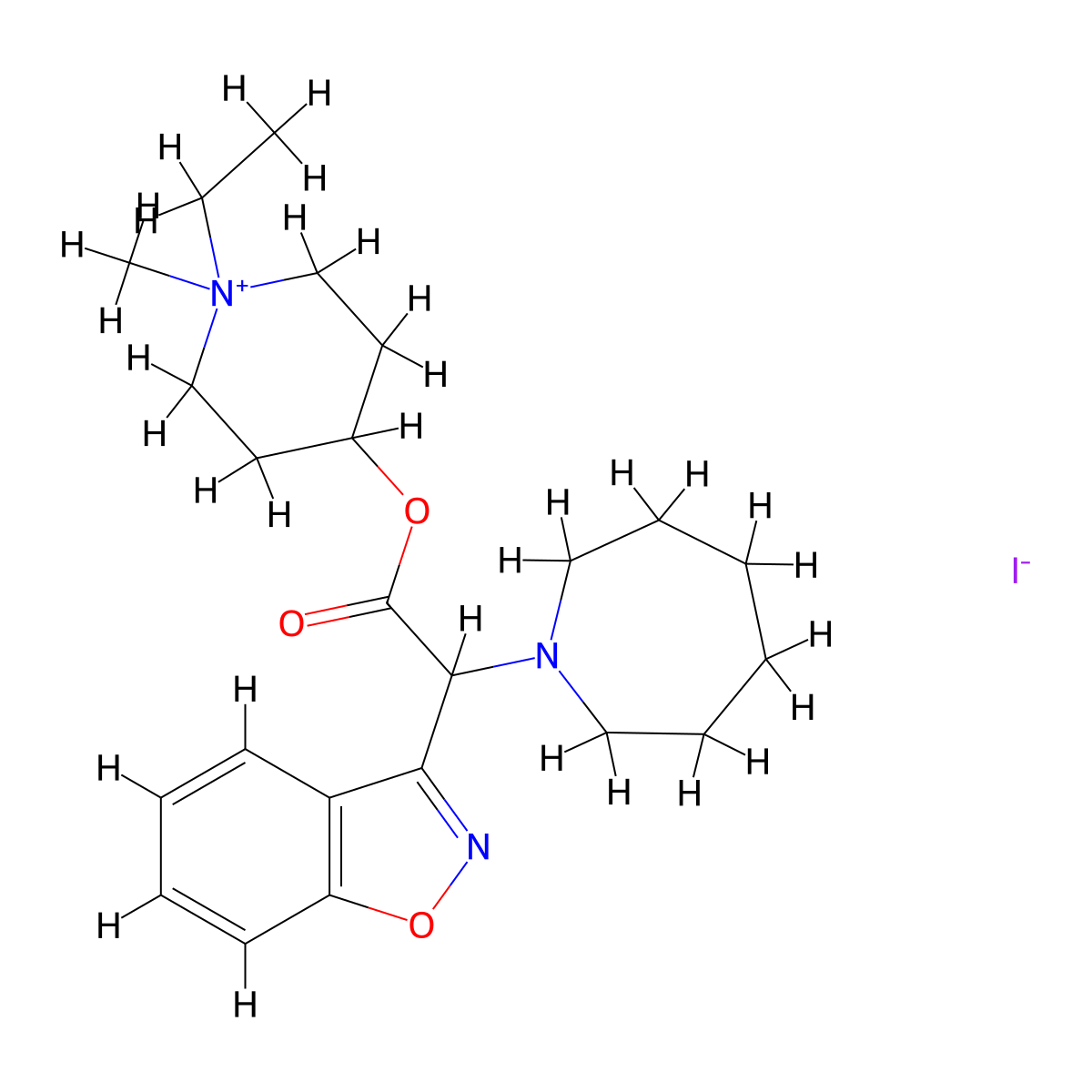 Beperidium Iodide molecular structure, CAS 86434-57-3