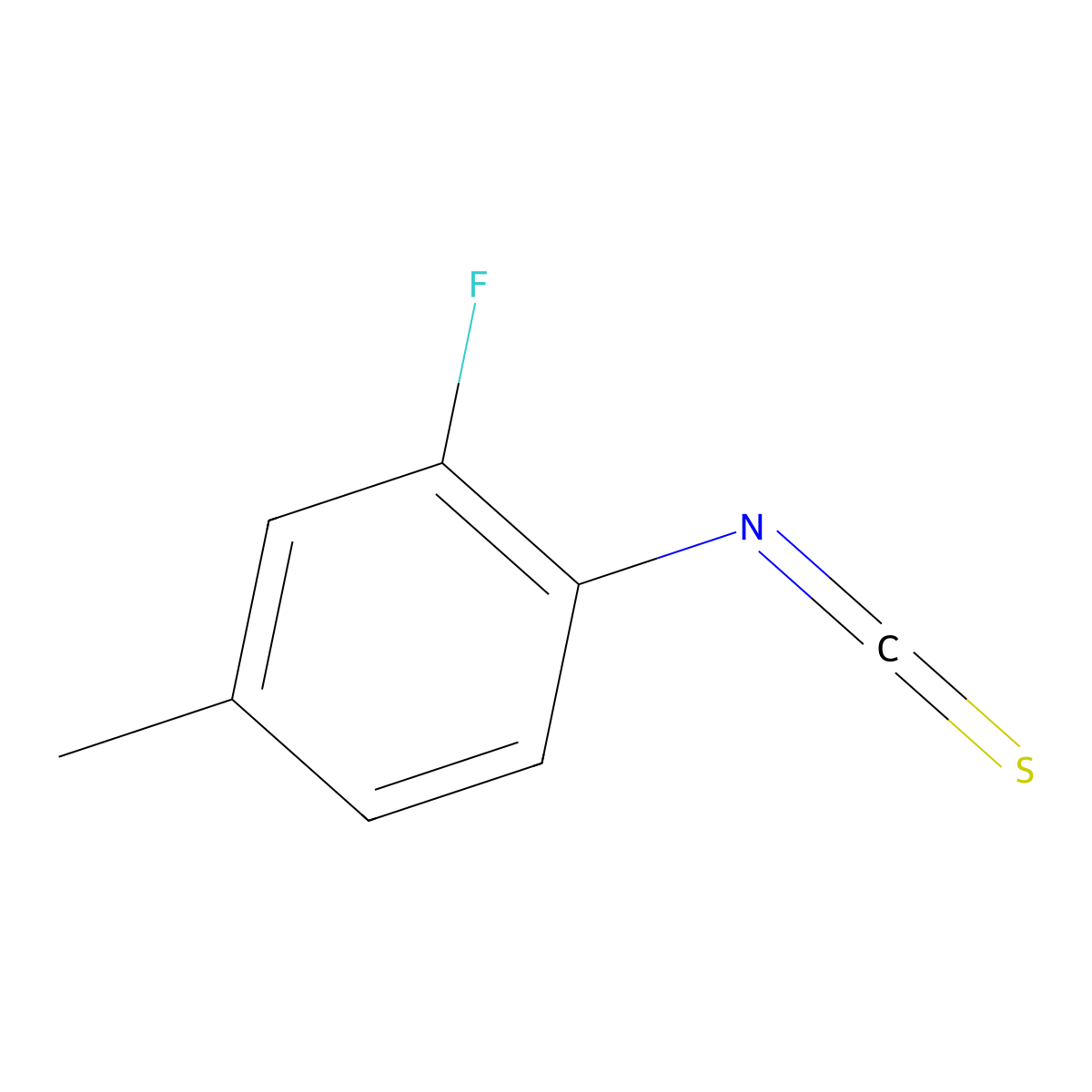 2-Fluoro-4-methylphenyl isothiocyanate molecular structure, CAS 864350-17-4