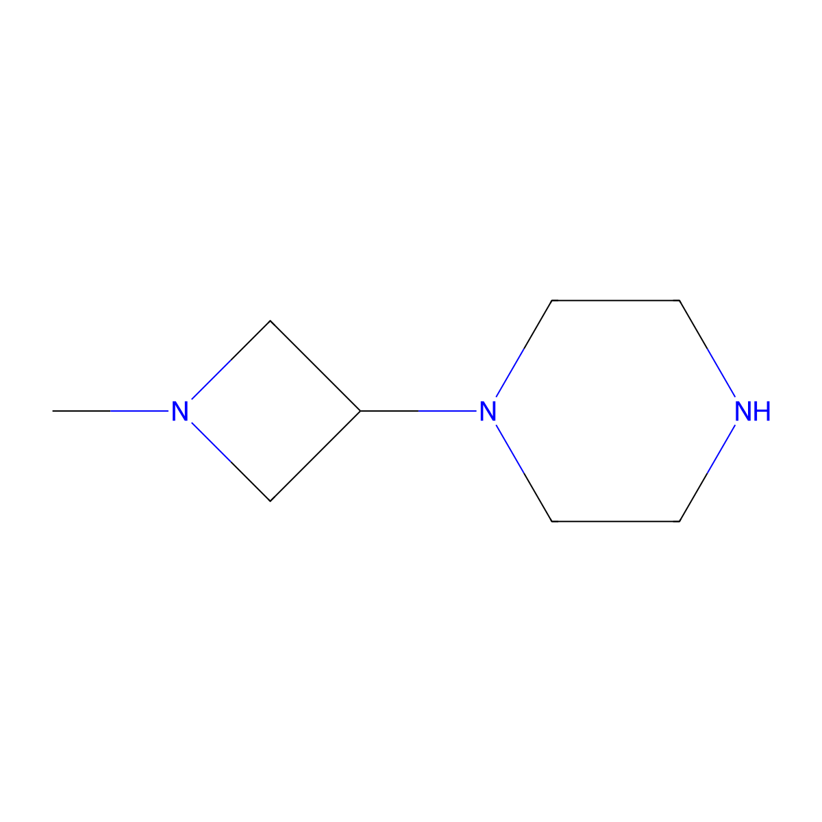 1-(1-Methylazetidin-3-yl)piperazine molecular structure, CAS 864350-81-2