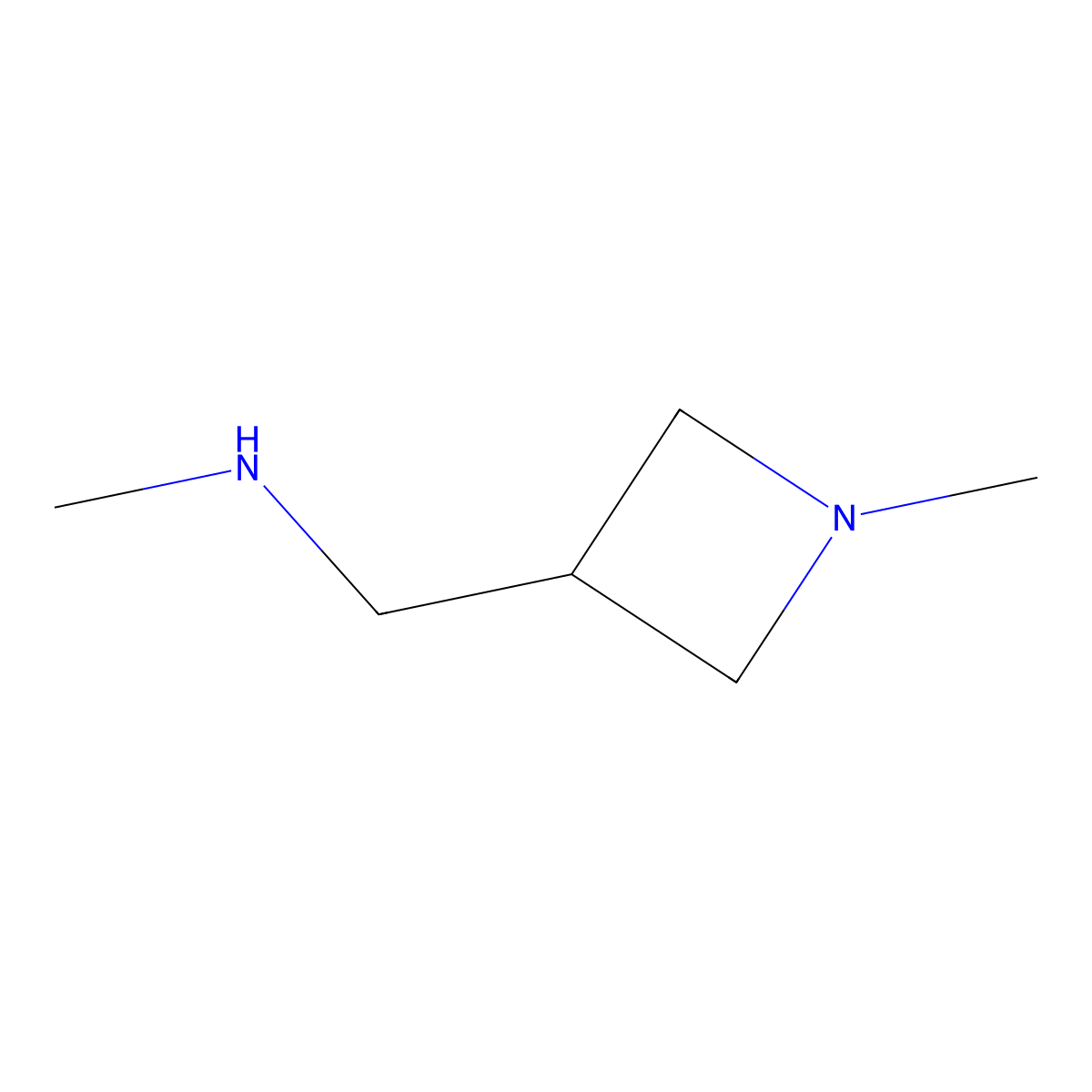 Methyl[(1-methylazetidin-3-yl)methyl]amine molecular structure, CAS 864350-83-4