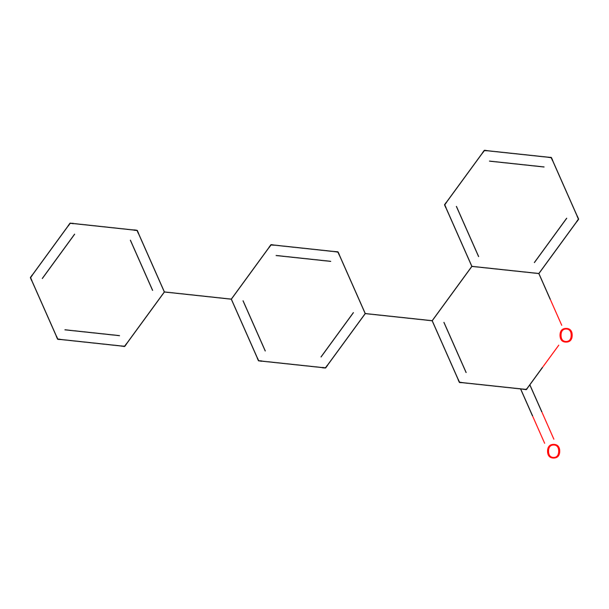 4-{[1,1'-biphenyl]-4-yl}-2H-chromen-2-one molecular structure, CAS 864354-17-6