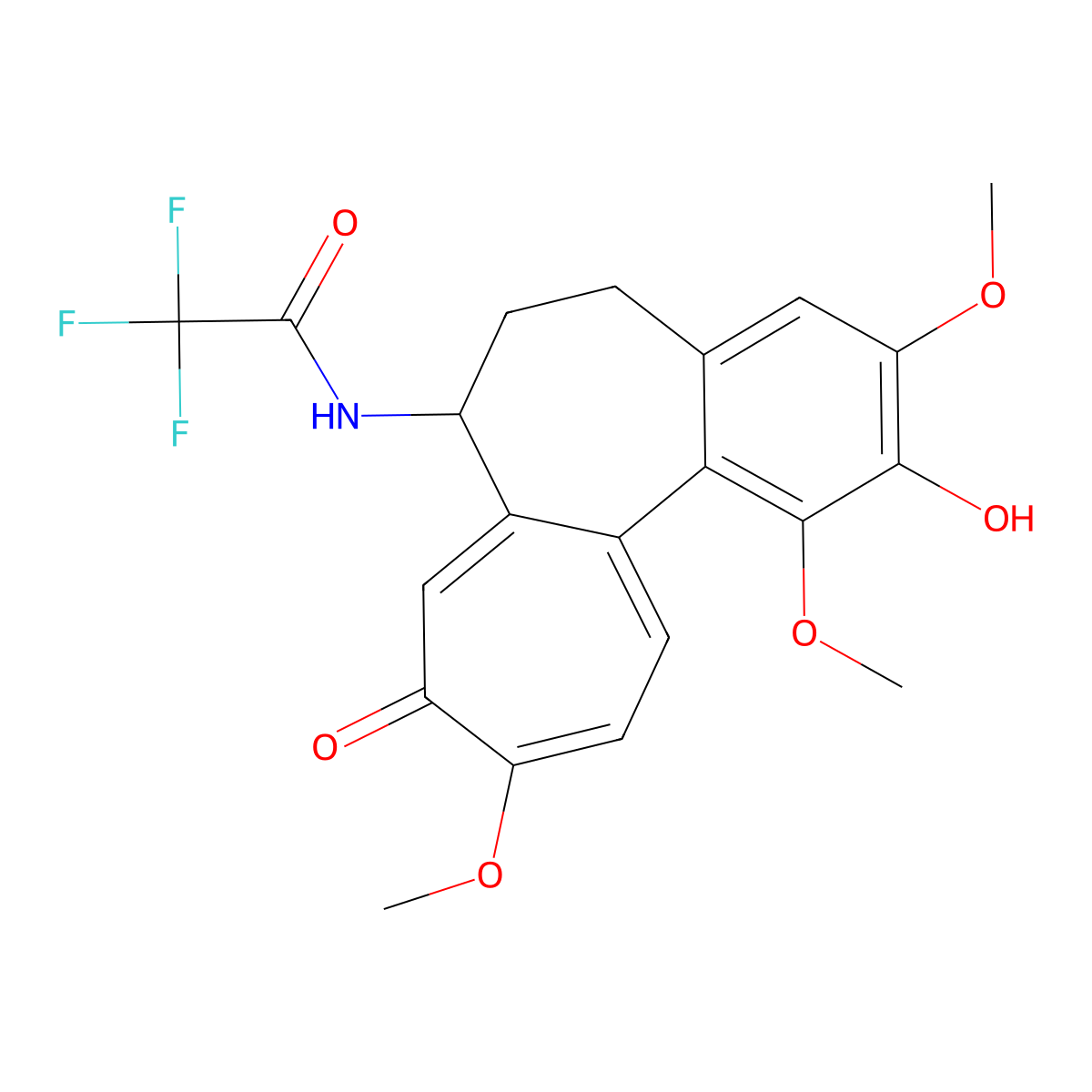 2-Demethyl-N-trifluoroacetyl-deacetylcolchicine molecular structure, CAS 86436-46-6