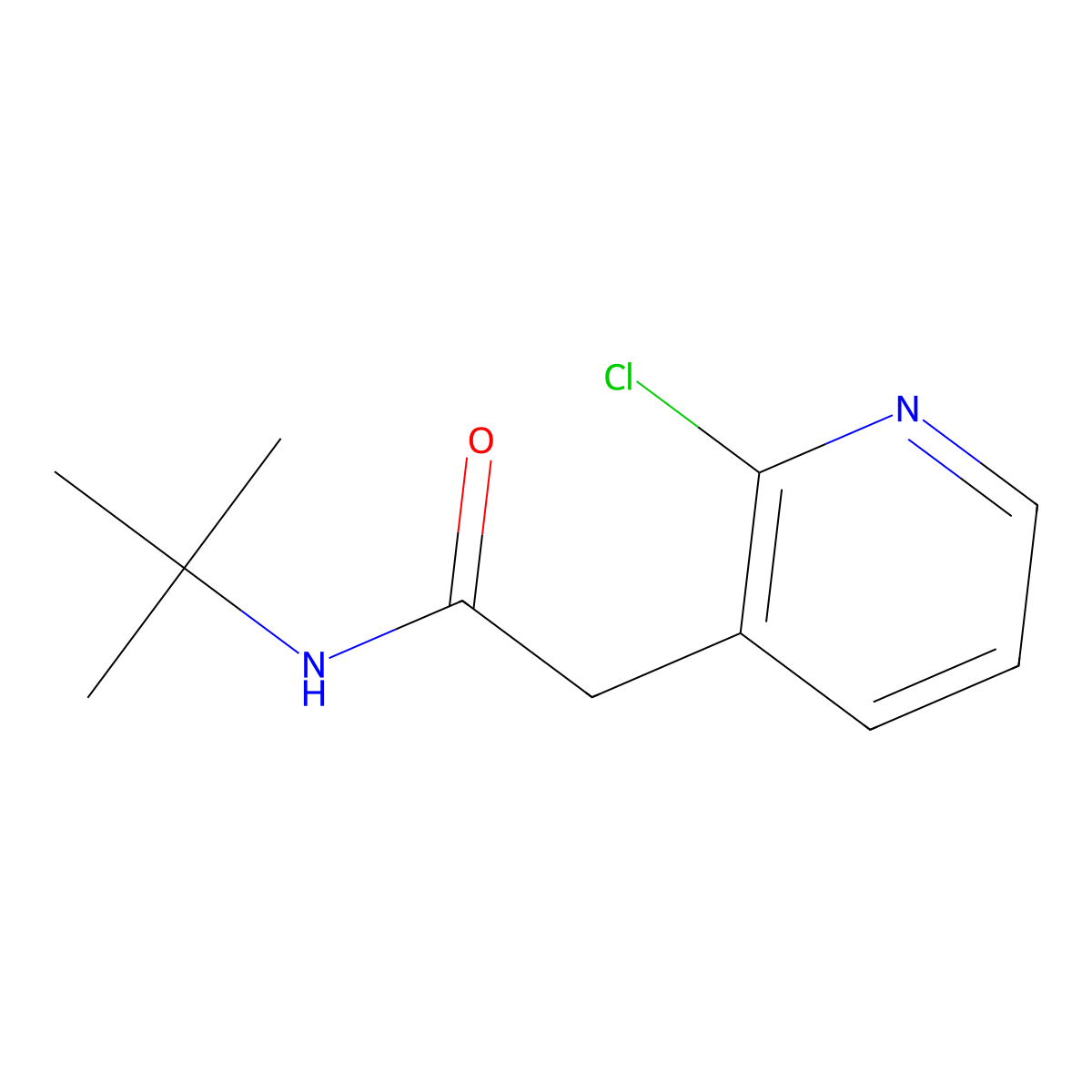 N-tert-Butyl-2-(2-chloropyridin-3-yl)acetamide molecular structure, CAS 864365-04-8
