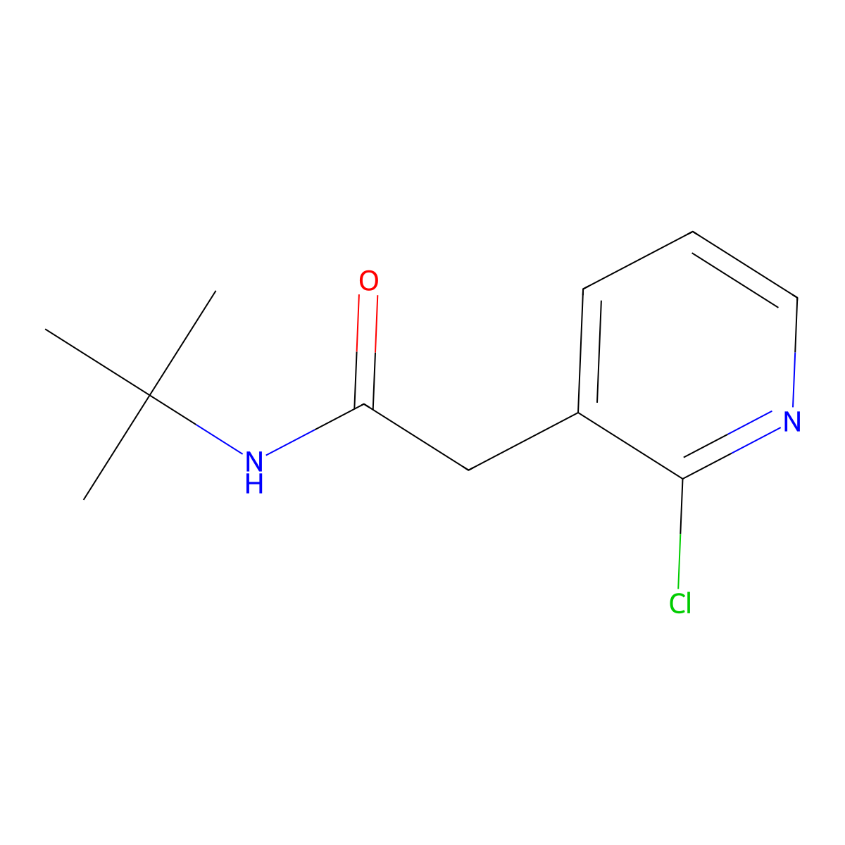 N-tert-Butyl-2-(2-chloropyridin-3-yl)acetamide molecular structure, CAS 864365-04-8