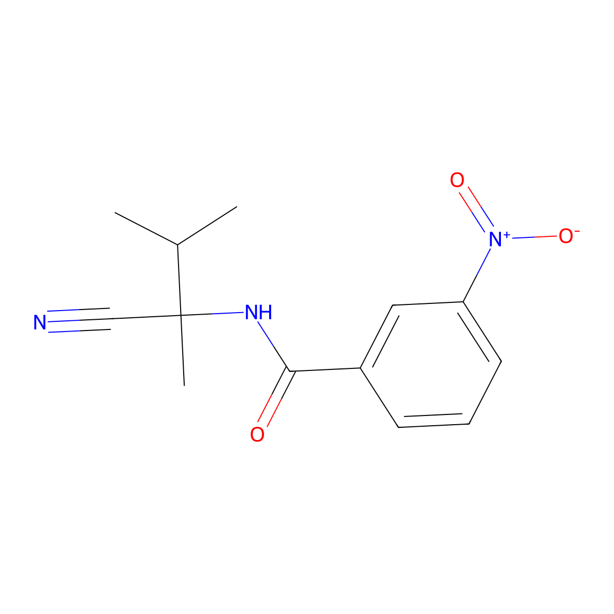 N-(1-Cyano-1,2-dimethylpropyl)-3-nitrobenzamide molecular structure, CAS 864376-47-6
