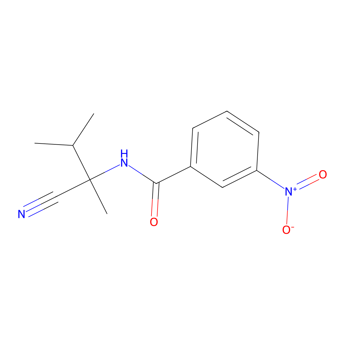 N-(1-Cyano-1,2-dimethylpropyl)-3-nitrobenzamide molecular structure, CAS 864376-47-6