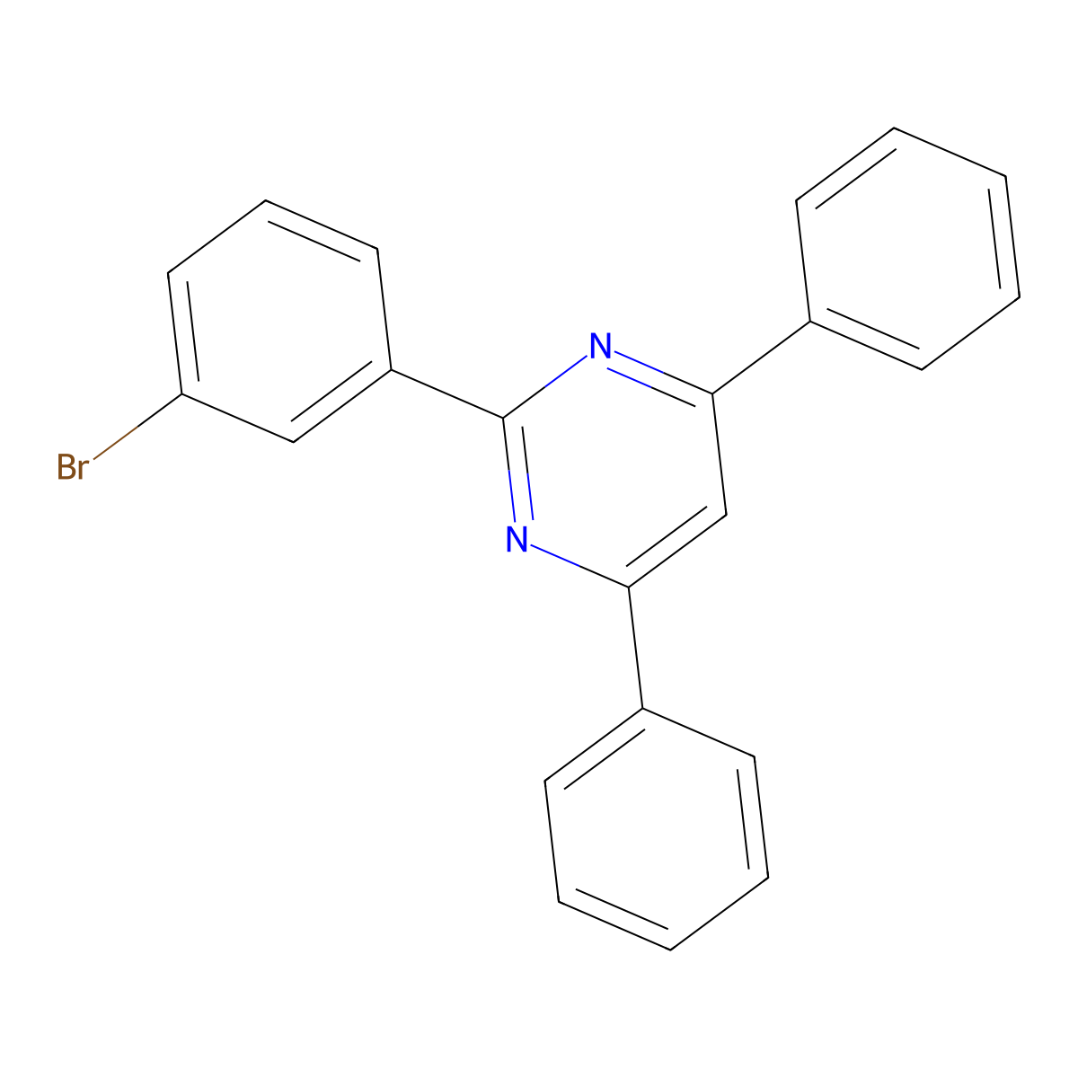 2-(3-Bromophenyl)-4,6-diphenylpyrimidine molecular structure, CAS 864377-22-0