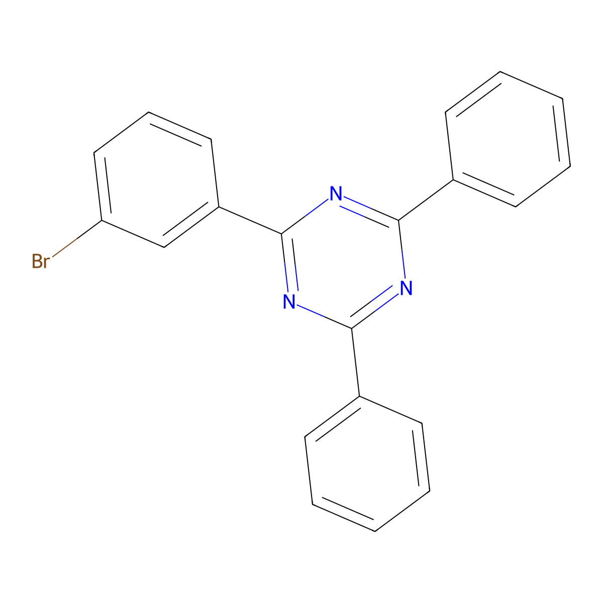 2-(3-Bromophenyl)-4,6-diphenyl-1,3,5-triazine molecular structure, CAS 864377-31-1
