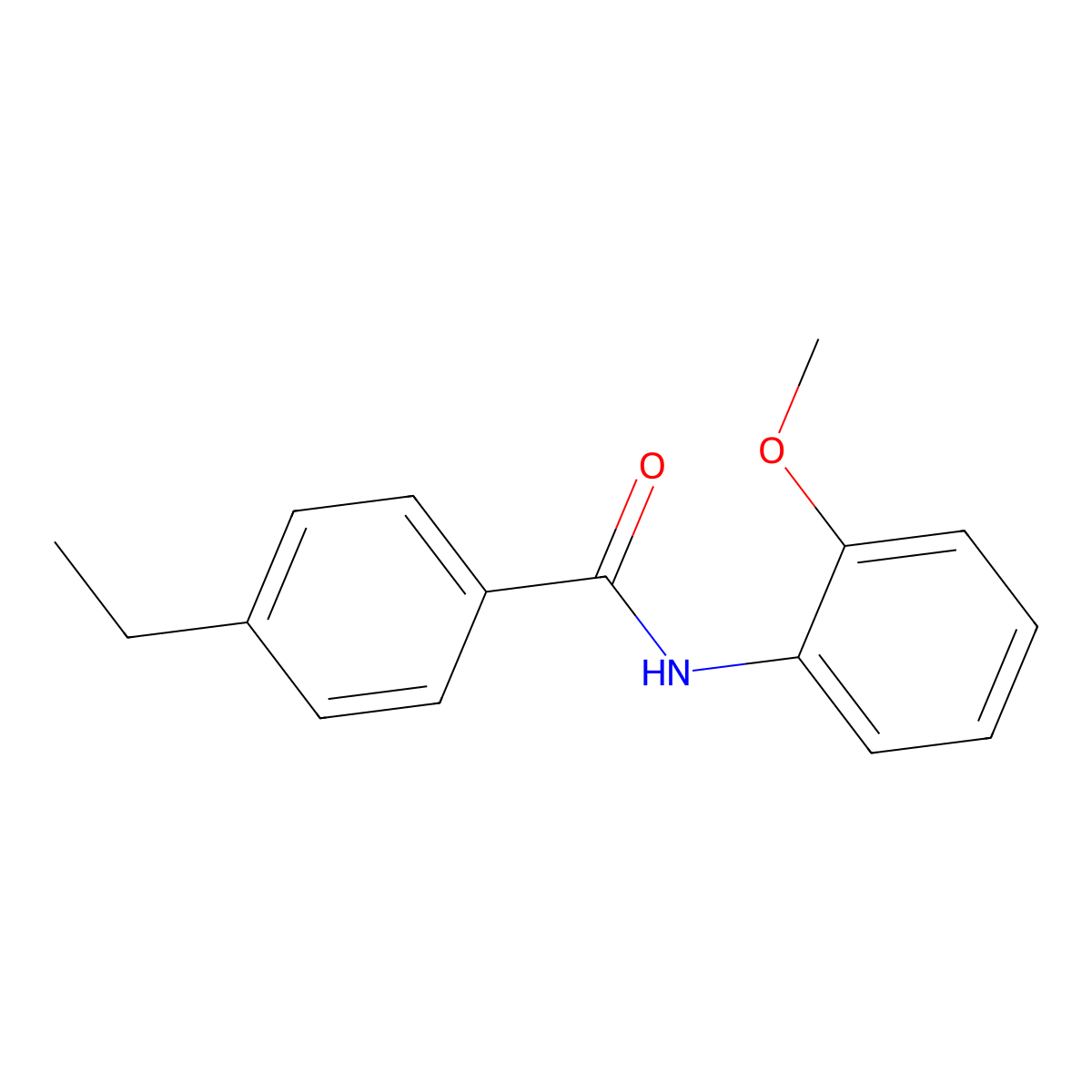 4-ethyl-N-(2-methoxyphenyl)benzamide molecular structure, CAS 864409-07-4