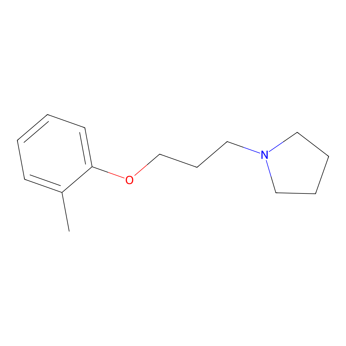 1-(3-(o-Tolyloxy)propyl)pyrrolidine molecular structure, CAS 864409-16-5