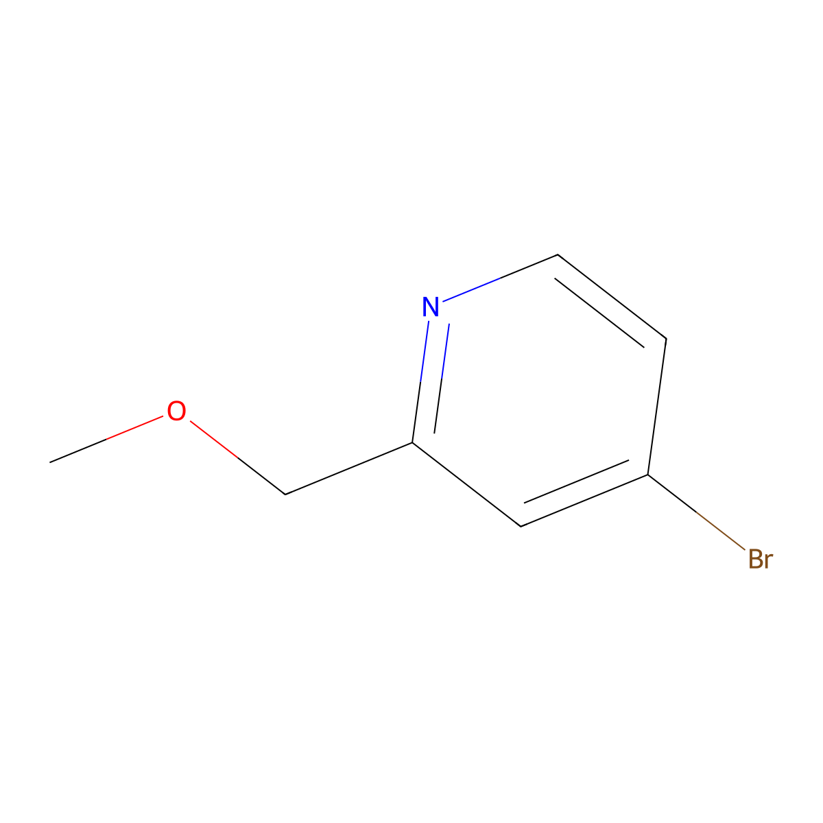 4-Bromo-2-(methoxymethyl)pyridine molecular structure, CAS 864412-04-4