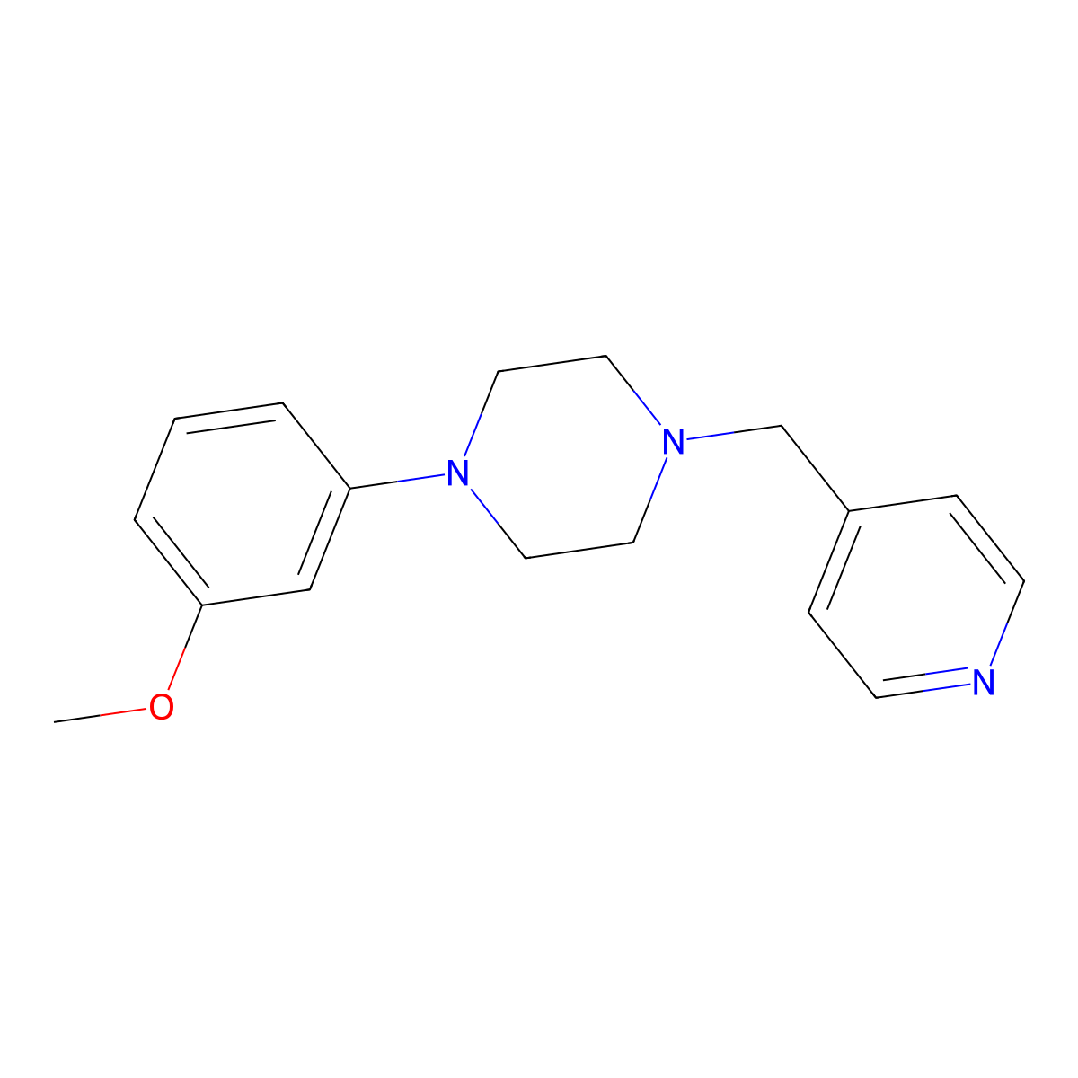 1-(3-Methoxyphenyl)-4-[(pyridin-4-yl)methyl]piperazine molecular structure, CAS 864414-26-6