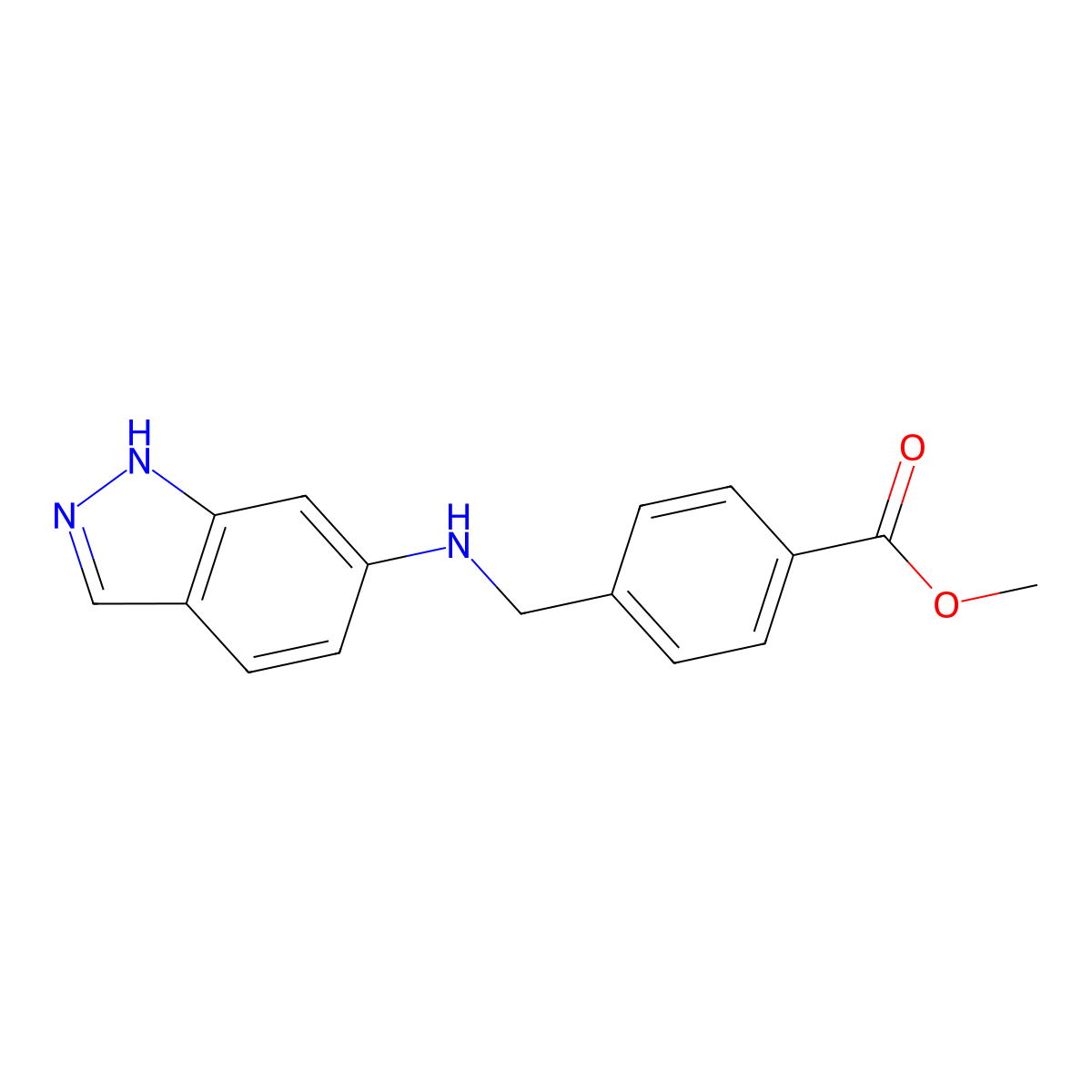 methyl 4-{[(2H-indazol-6-yl)amino]methyl}benzoate molecular structure, CAS 864414-59-5