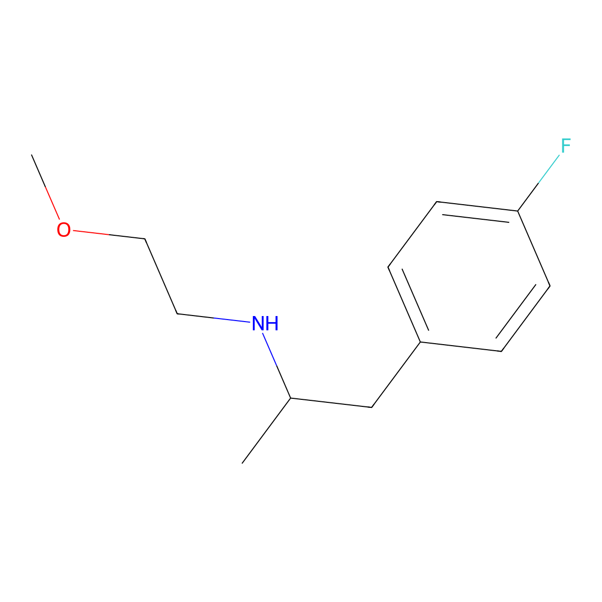 1-(4-Fluorophenyl)-N-(2-methoxyethyl)propan-2-amine molecular structure, CAS 864414-68-6