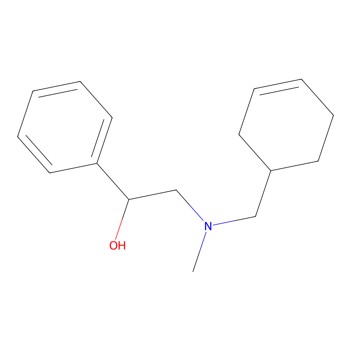 2-[Cyclohex-3-en-1-ylmethyl(methyl)amino]-1-phenylethanol molecular structure, CAS 864415-56-5