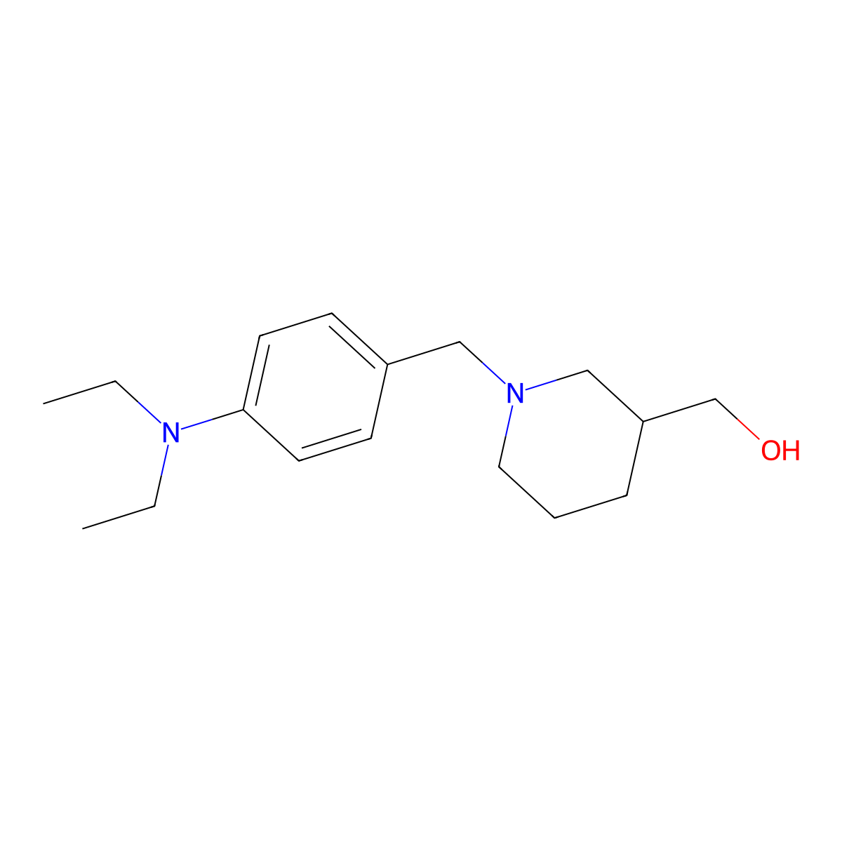 [1-[[4-(Diethylamino)phenyl]methyl]piperidin-3-yl]methanol molecular structure, CAS 864418-01-9