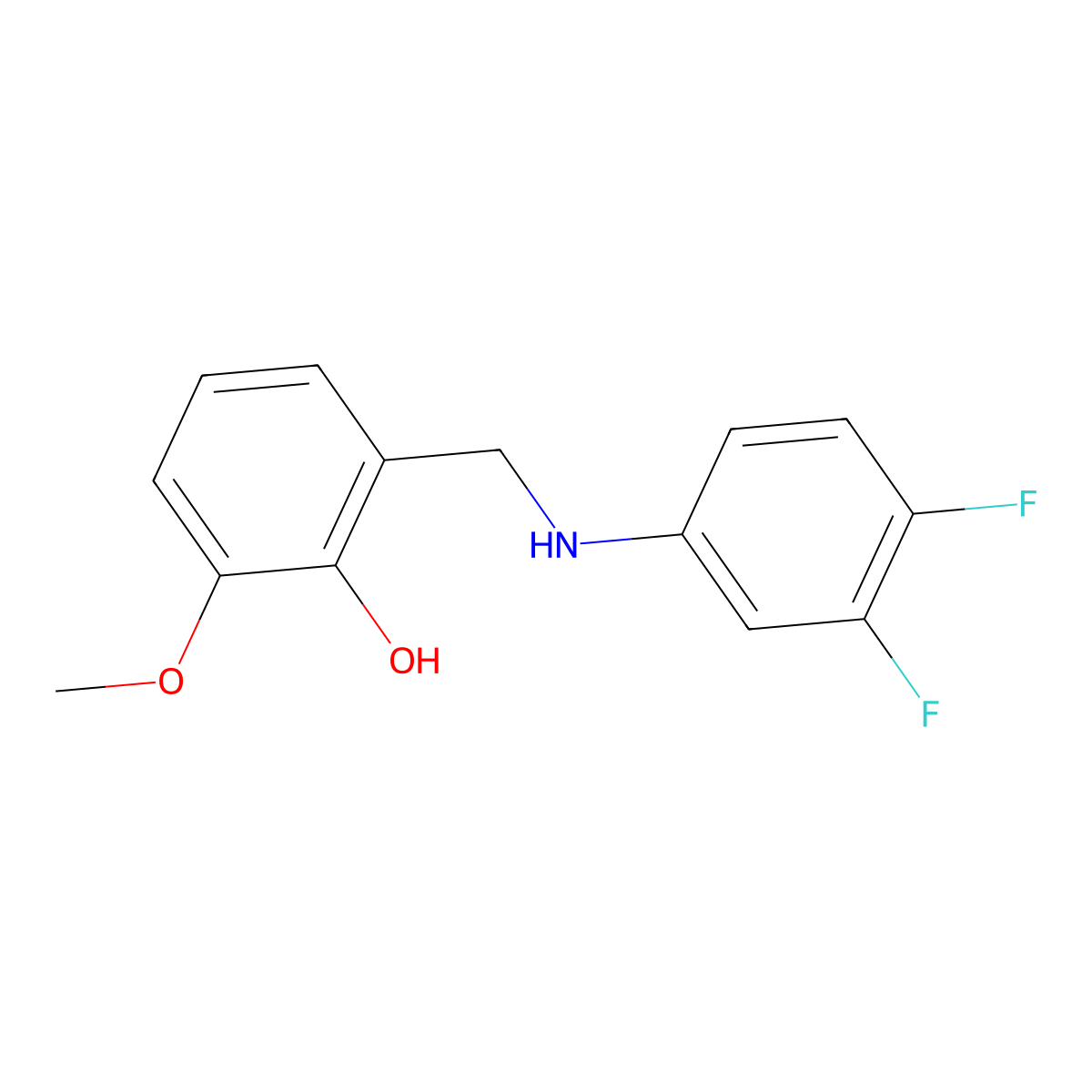 2-[(3,4-Difluoroanilino)methyl]-6-methoxybenzenol molecular structure, CAS 864420-98-4